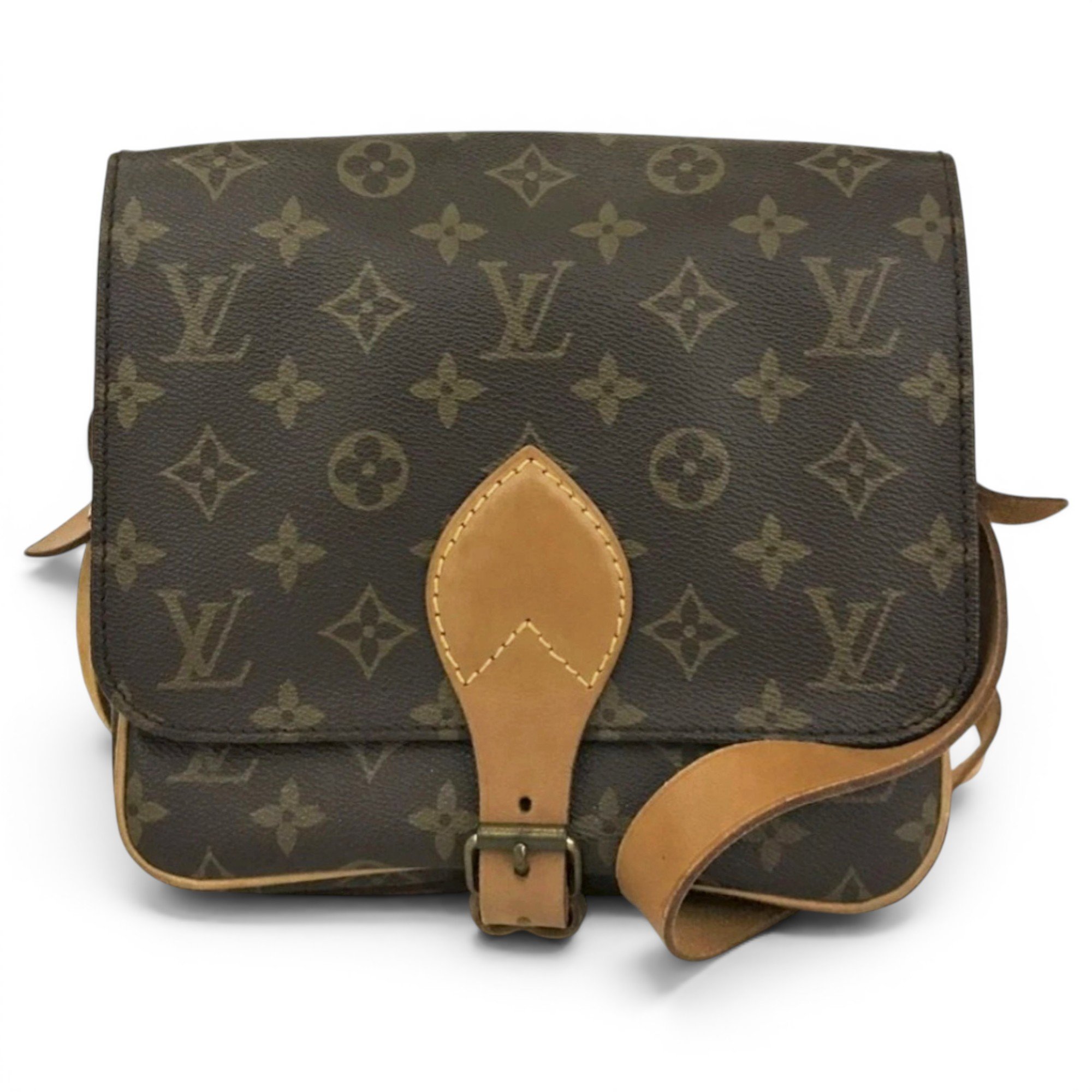 Cartouchière leather crossbody bag