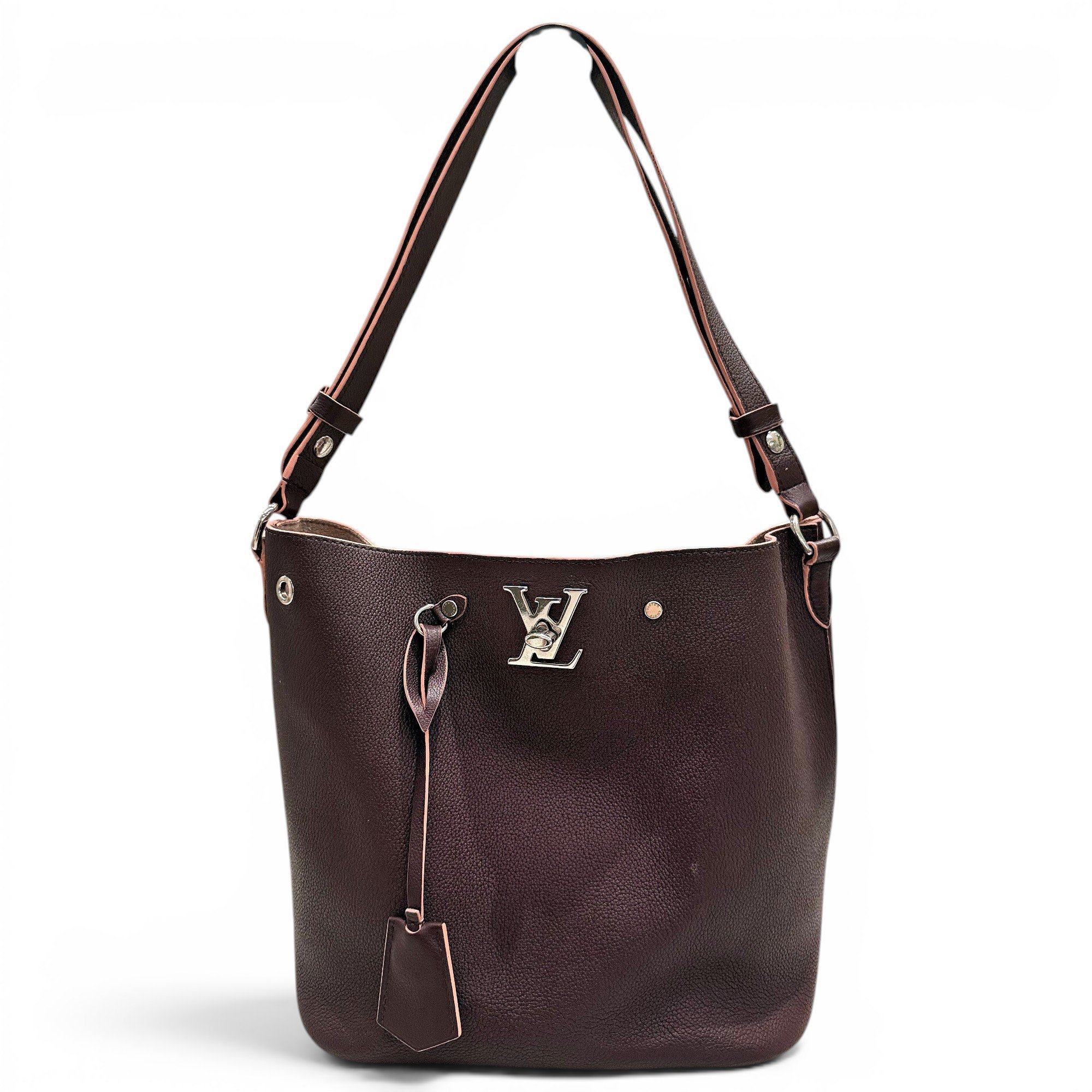 Lockme Bucket leather handbag