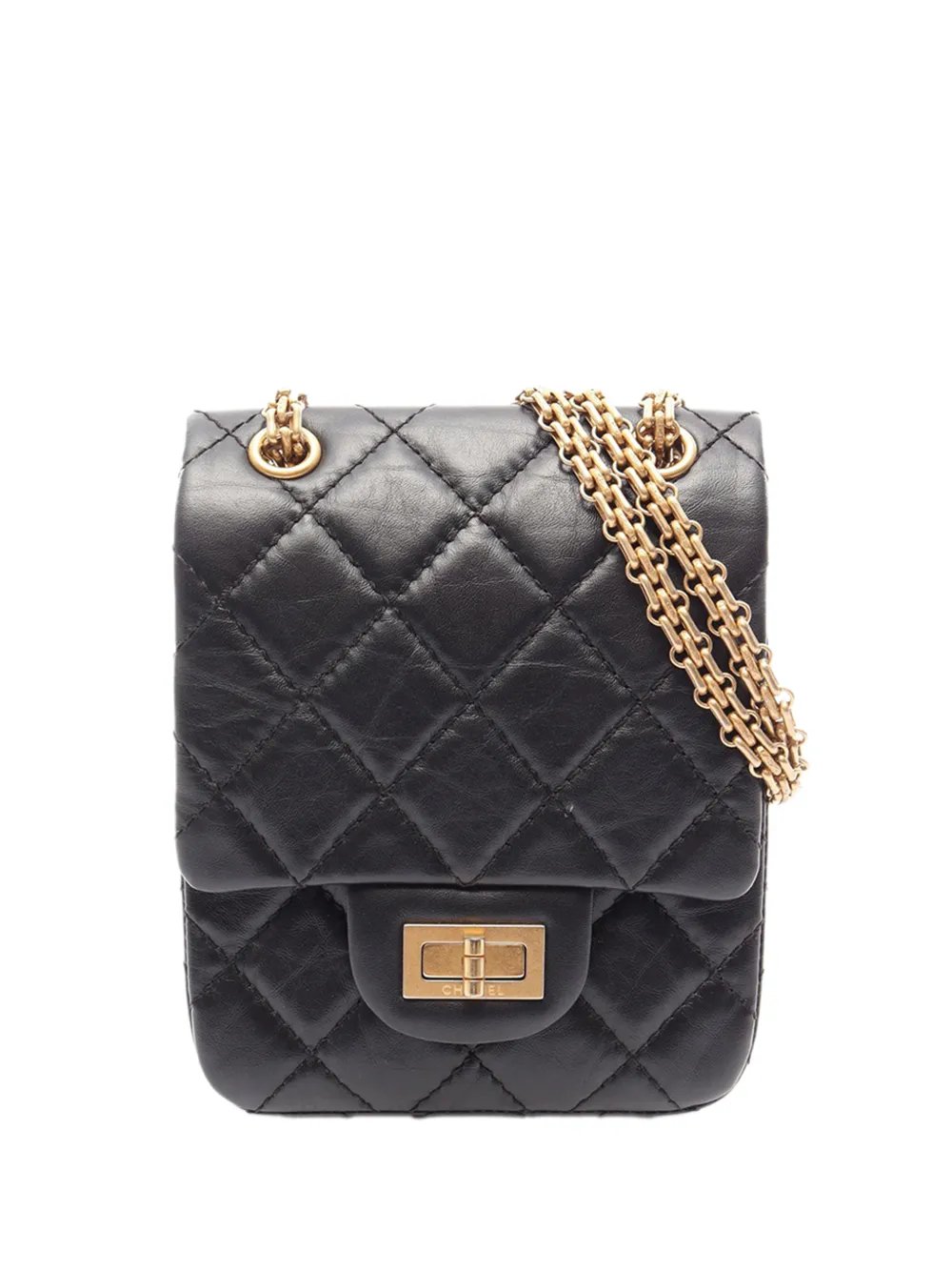 2020 Quilted Aged Calfskin Reissue 2.55 Vertical Flap shoulder bag