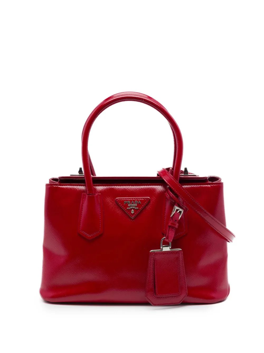 2013-2026 Small Saffiano Vernice Turnlock Twin satchel