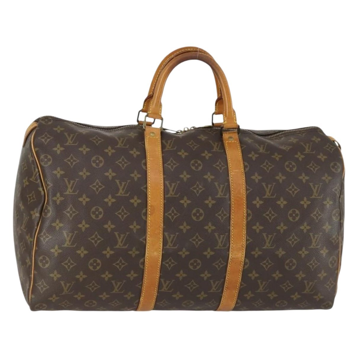 Keepall leather travel bag
