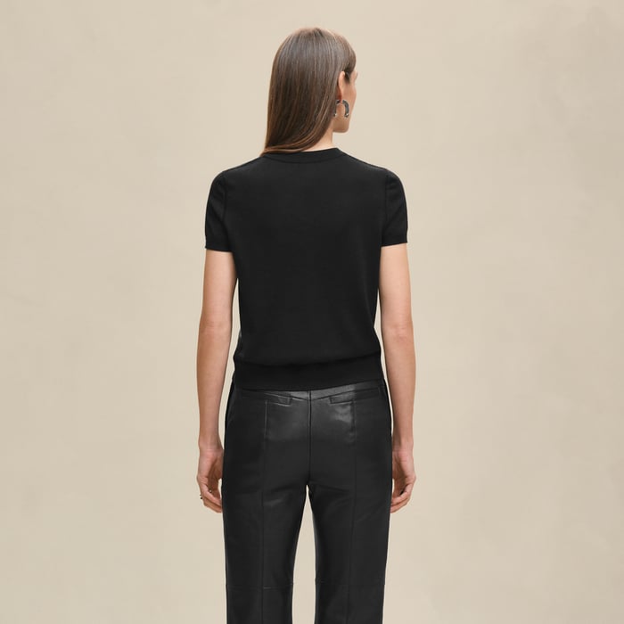 Gris Charbon "Palefroi Remix" Short-sleeve Twillaine Sweater