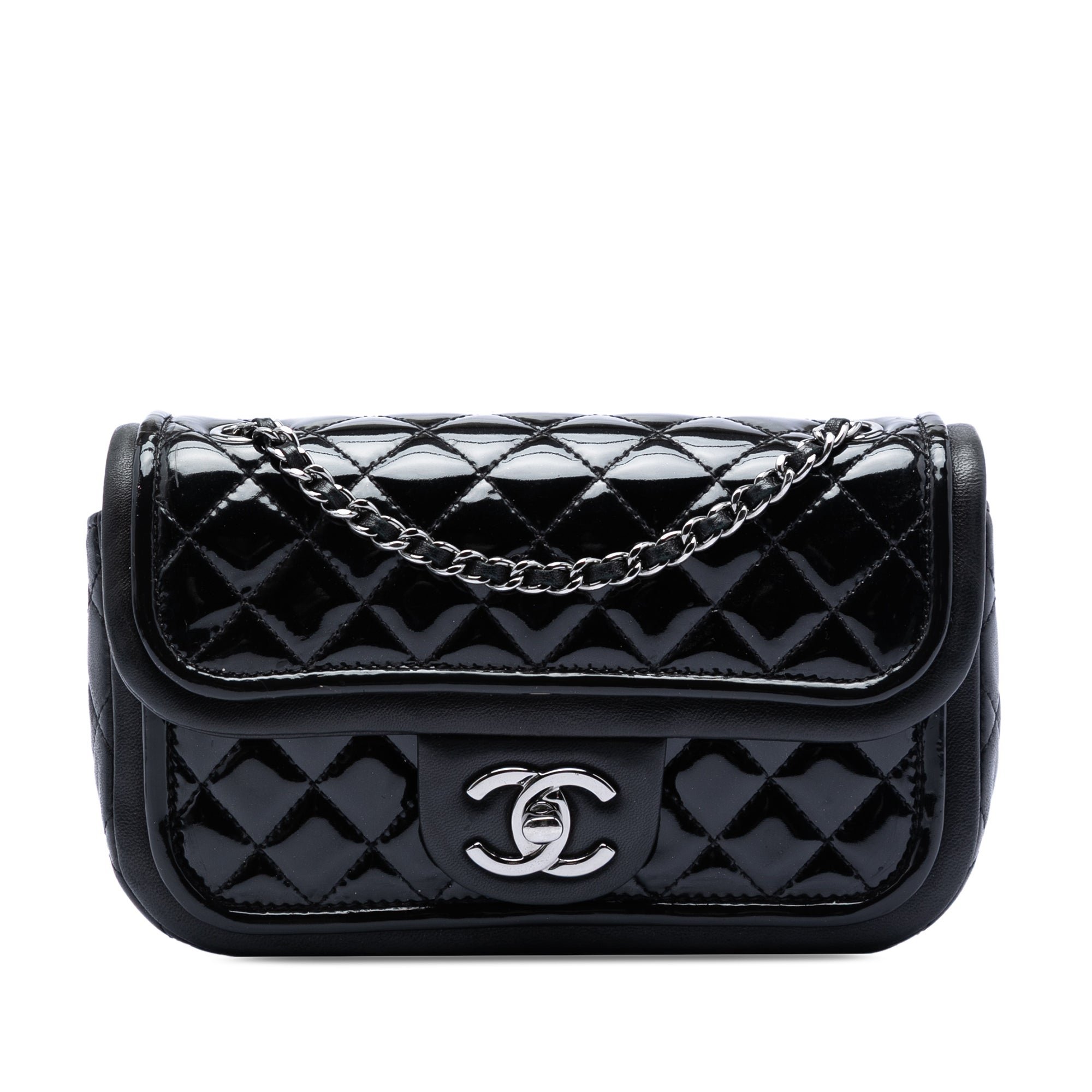 Patent leather handbag