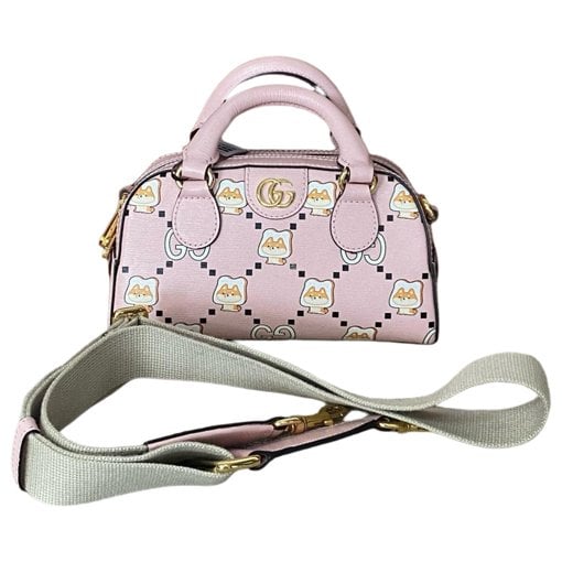 Ophidia Dome Top Handle leather handbag