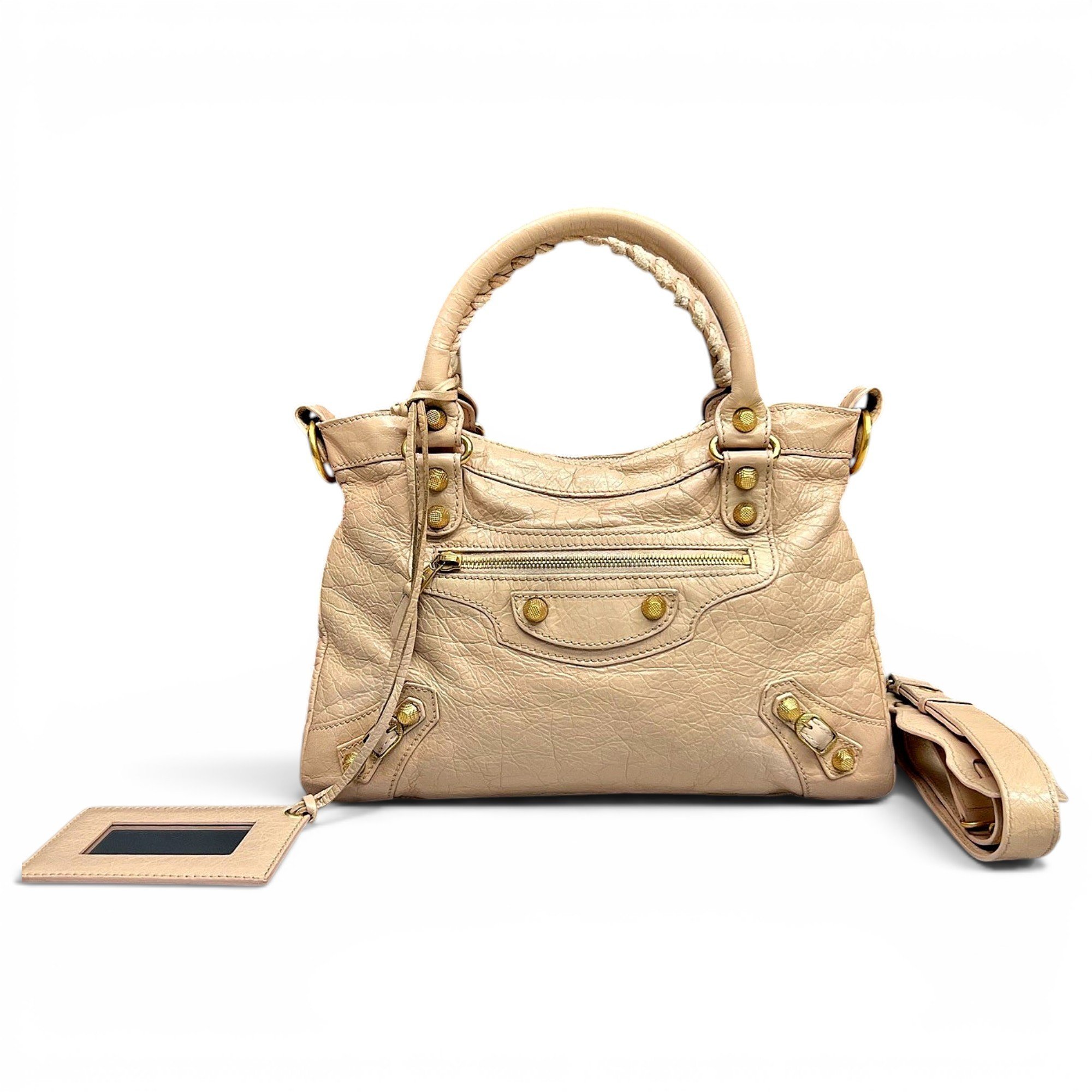 City leather handbag