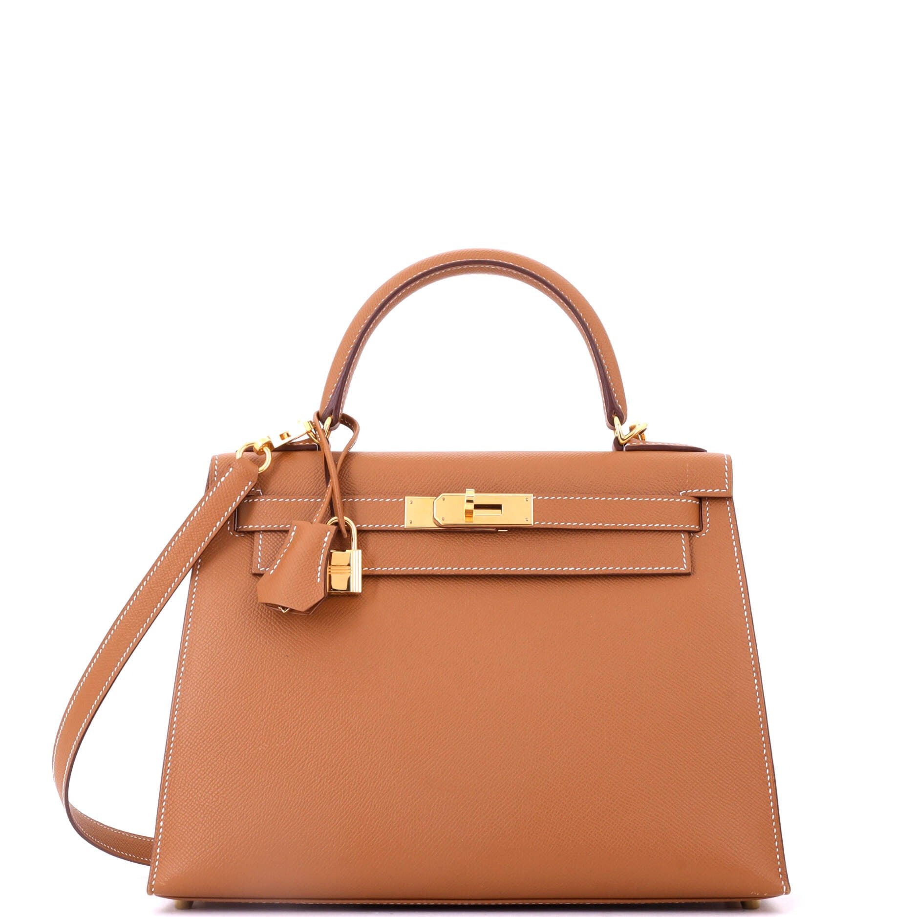 Kelly Handbag Gold Epsom with Gold Hardware 28