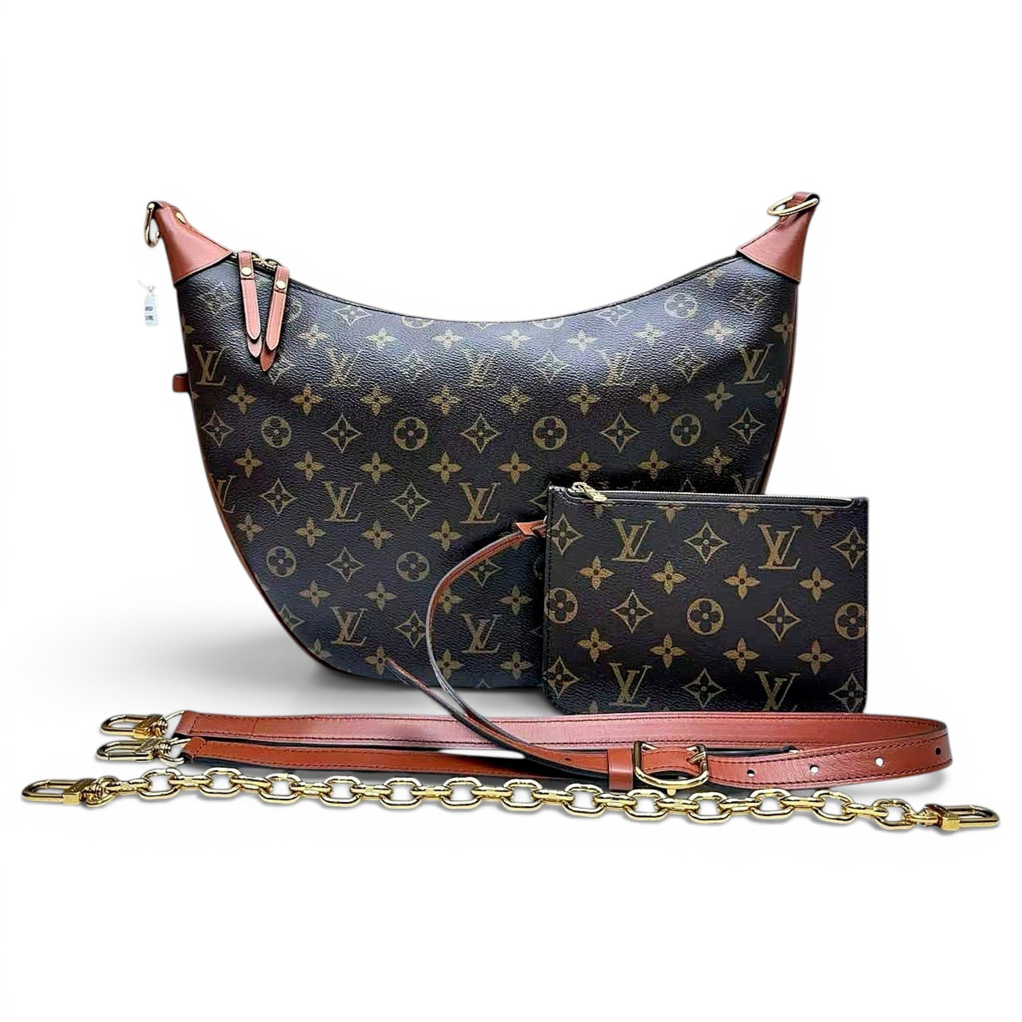 Loop leather handbag