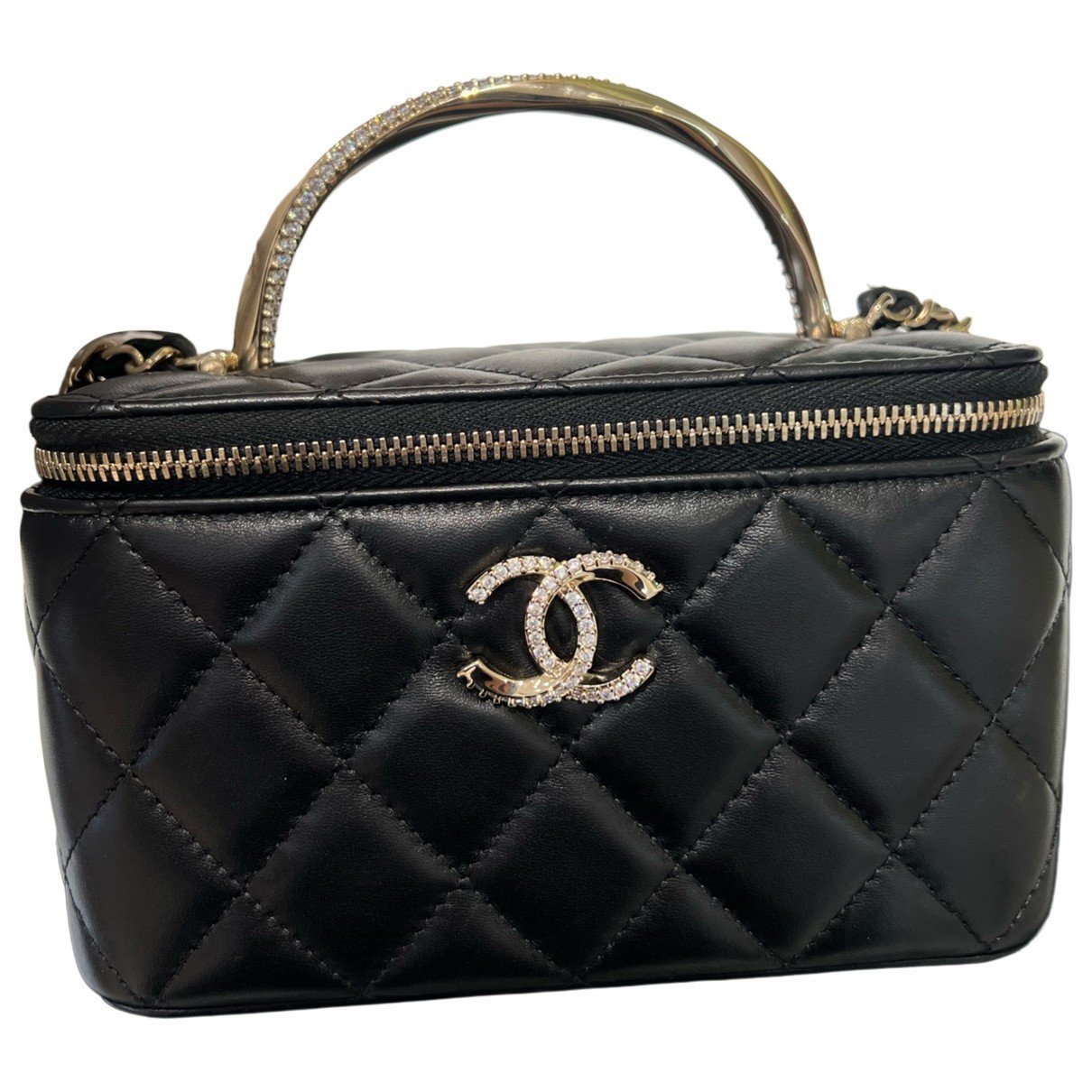 Trendy CC Vanity leather crossbody bag