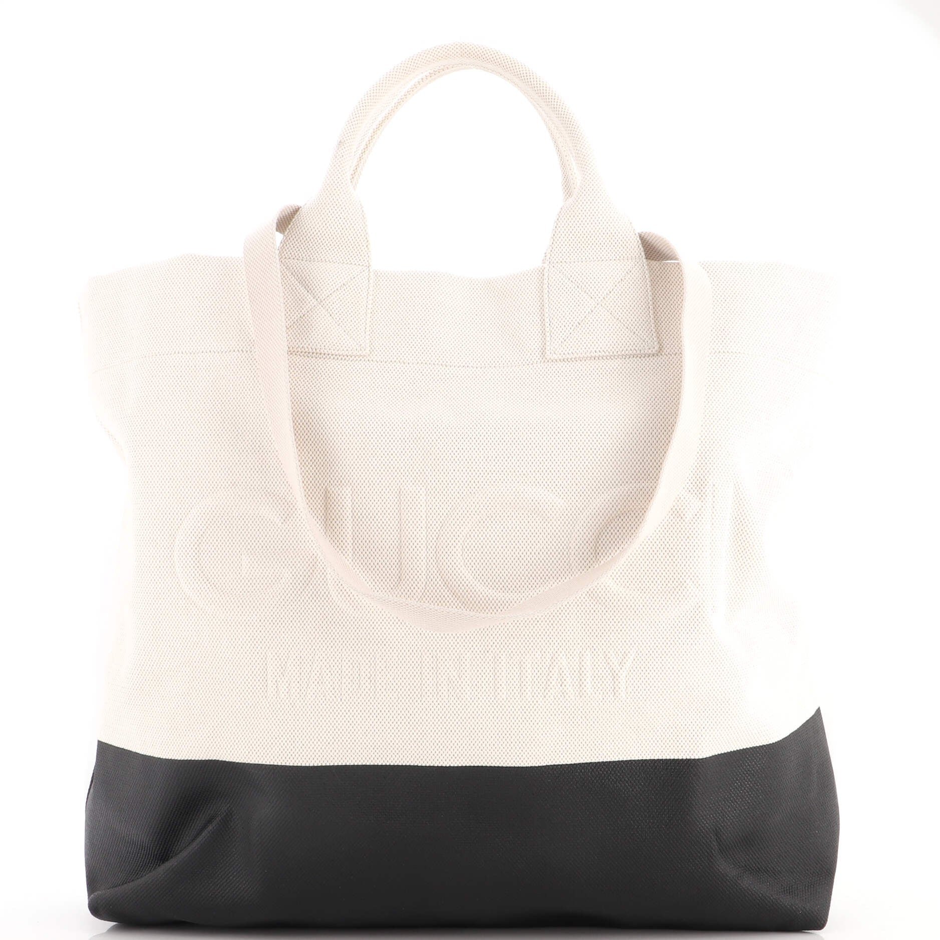 Logo Embossed Open Tote Canvas