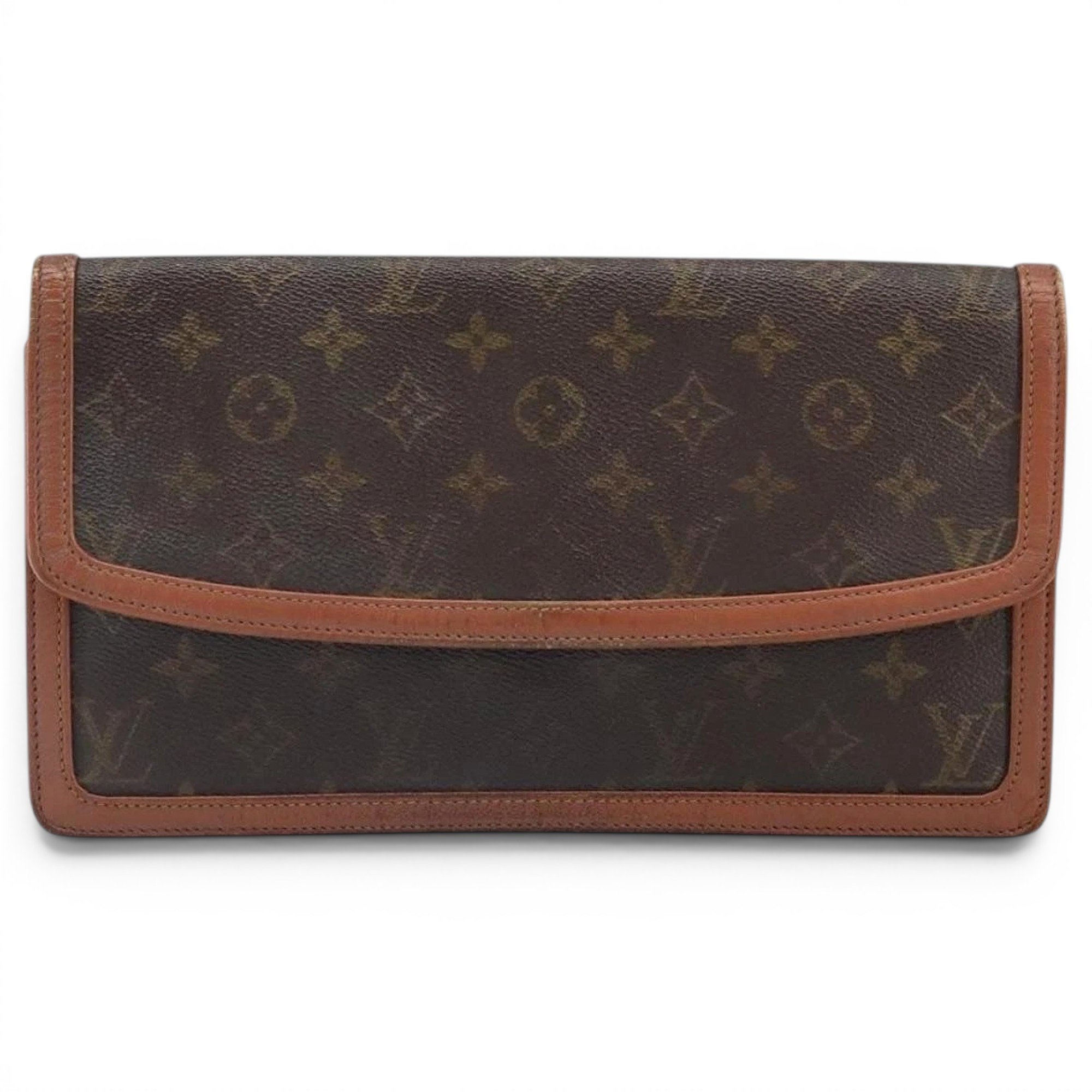 Leather clutch bag