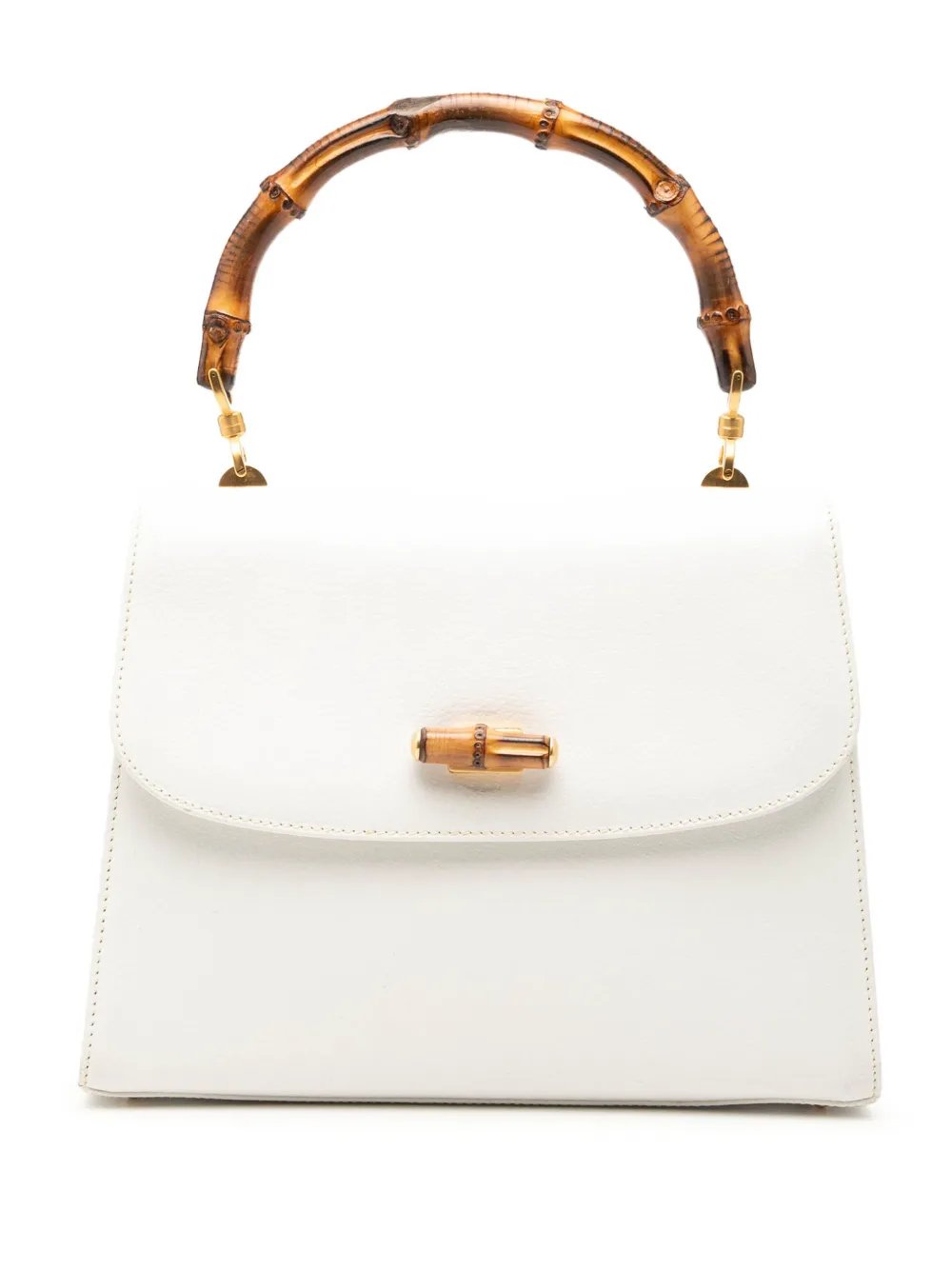 20th Century Calfskin Bamboo Top Handle Bag satchel
