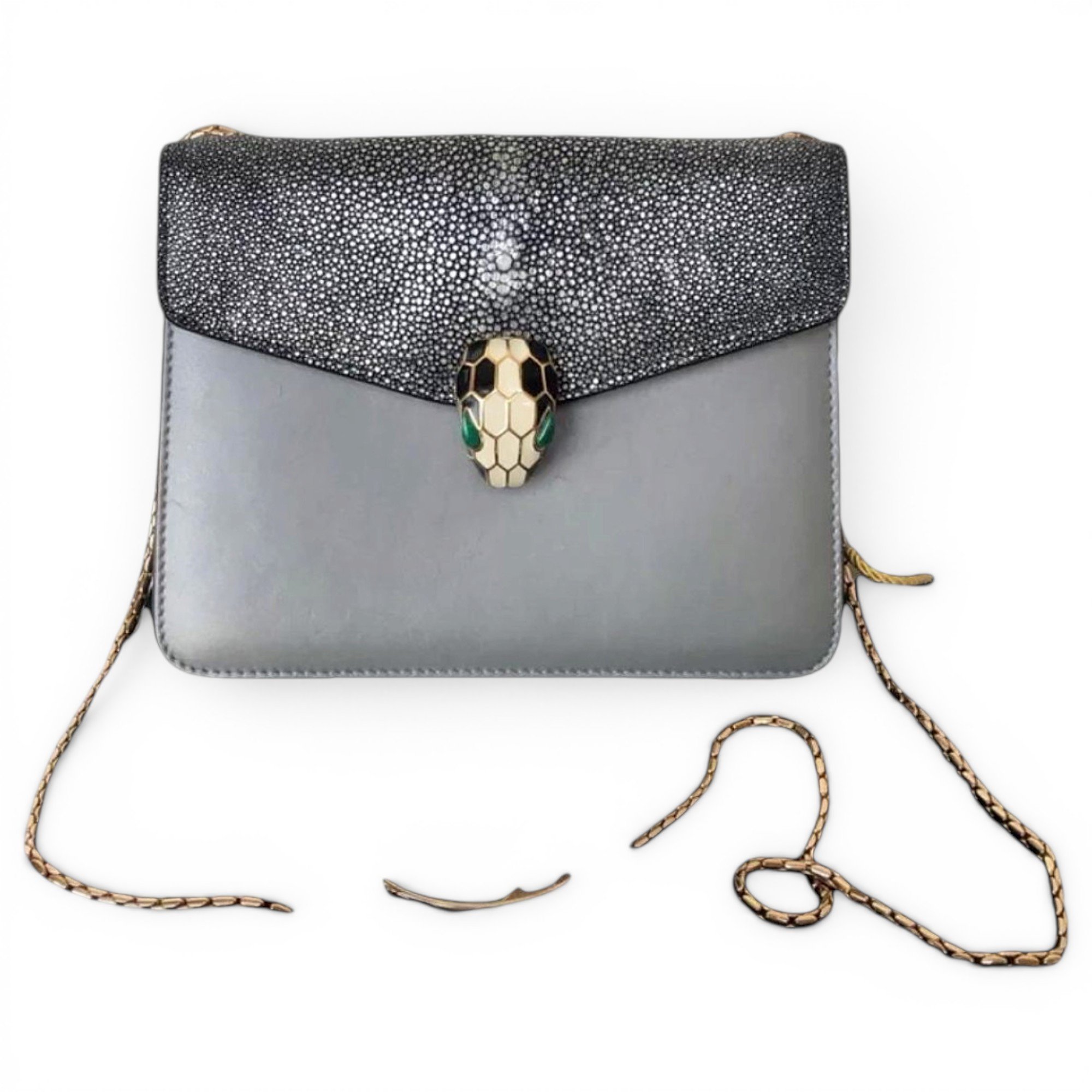 Serpenti leather handbag