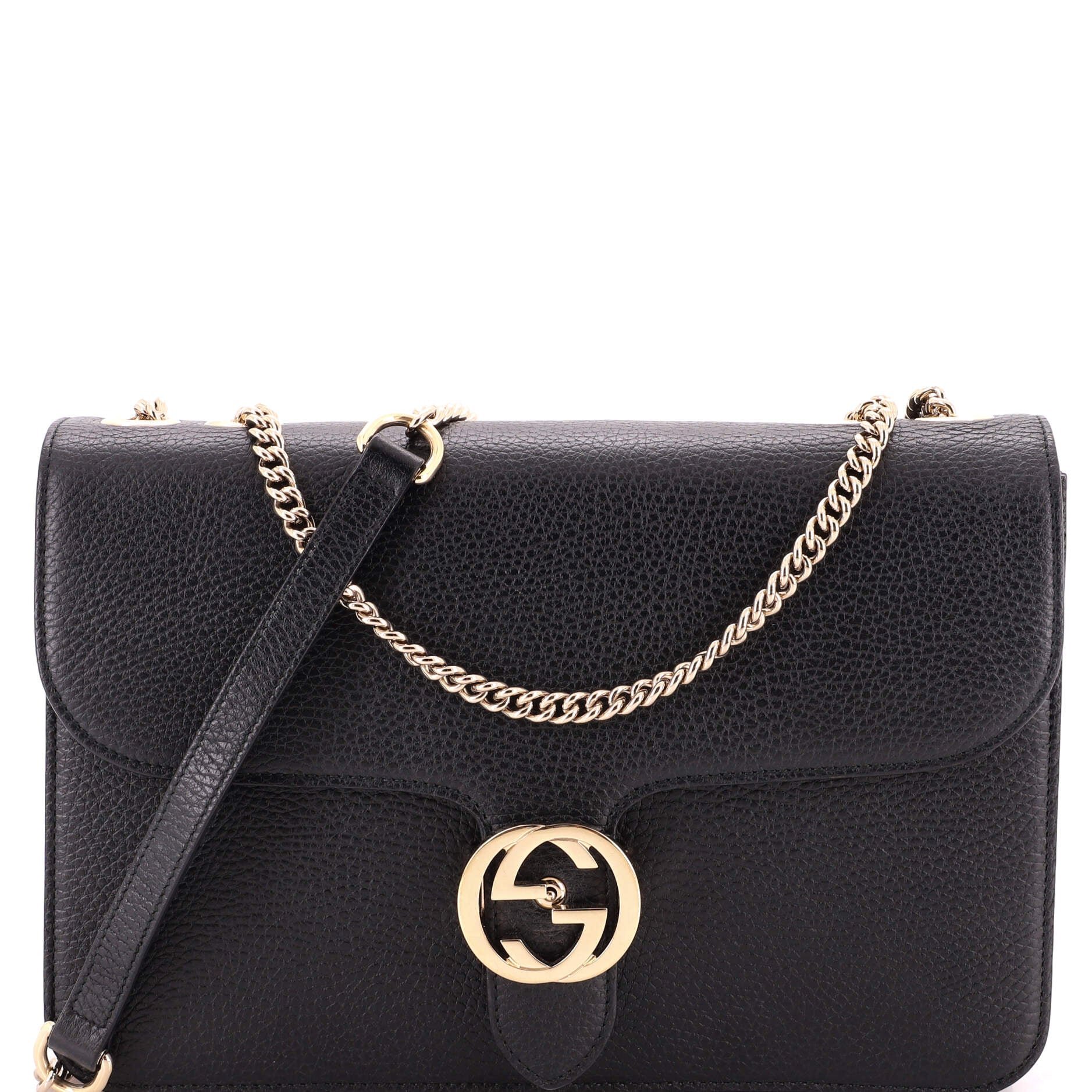 Interlocking Shoulder Bag Leather Medium