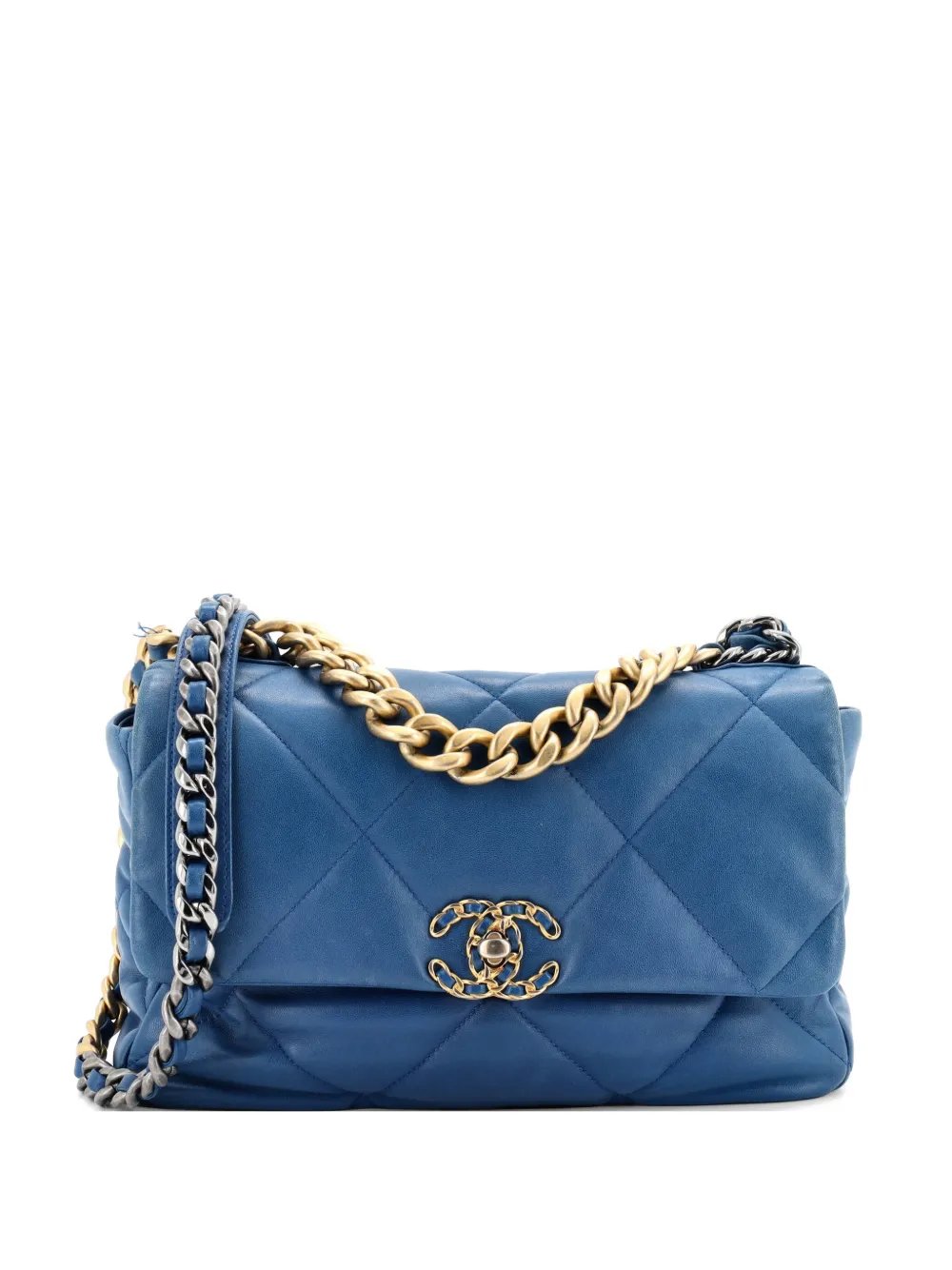 19 Flap Bag Quilted Leather Large crossbody bag