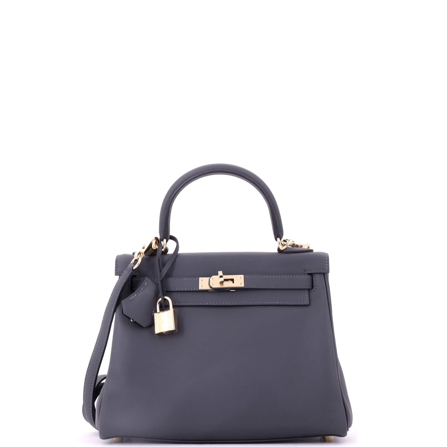 Hermes Kelly Handbag Verso Swift with Permabrass Hardware 25