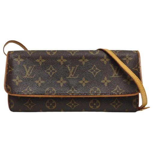 Twin leather crossbody bag