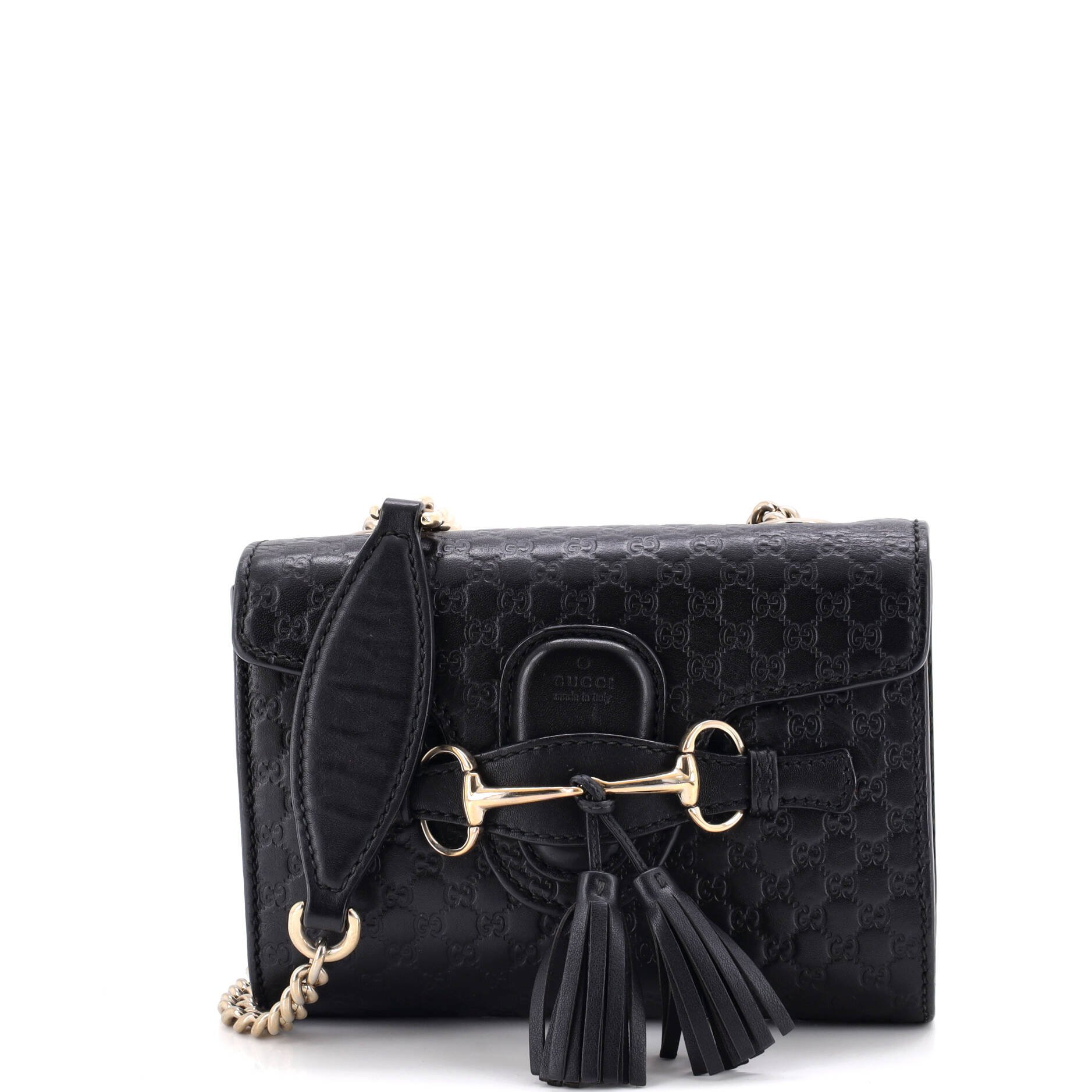 Emily Chain Flap Bag Microguccissima Leather Mini
