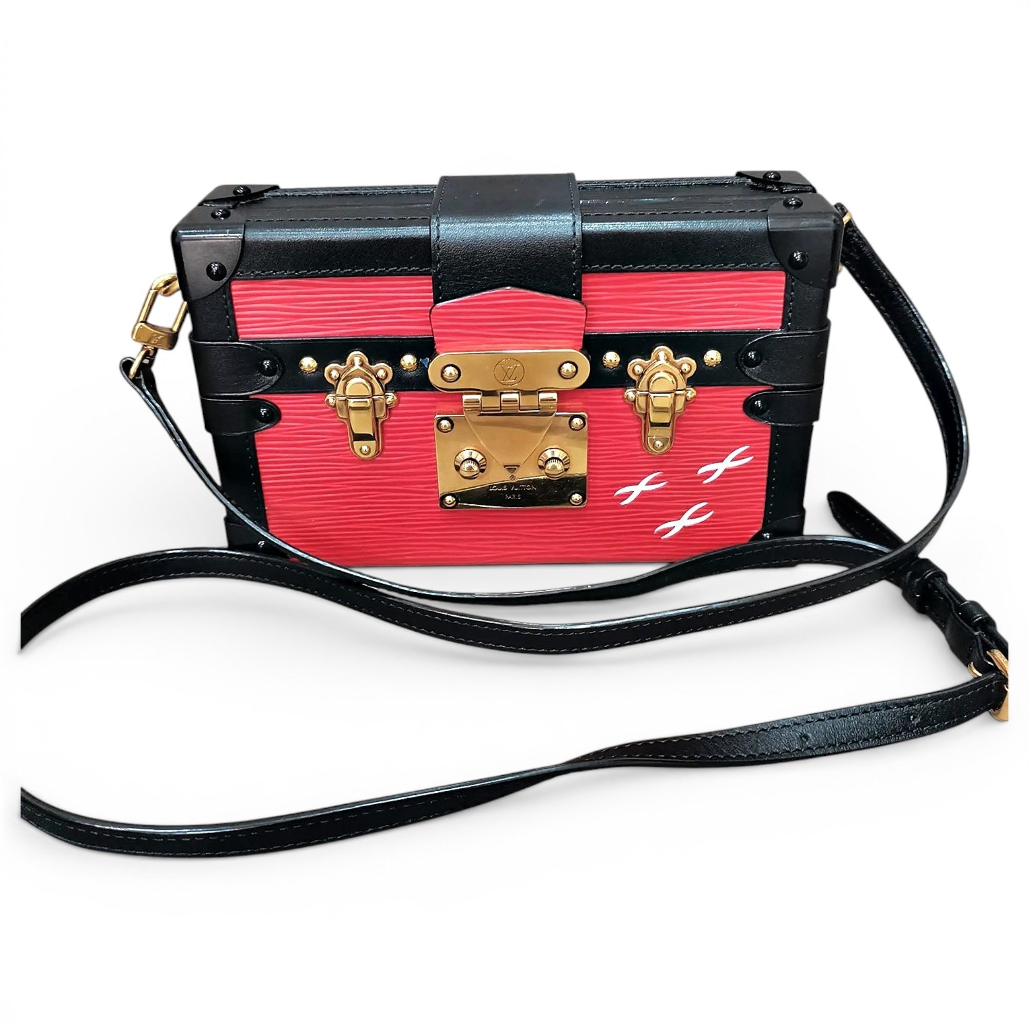 Petite Malle leather crossbody bag