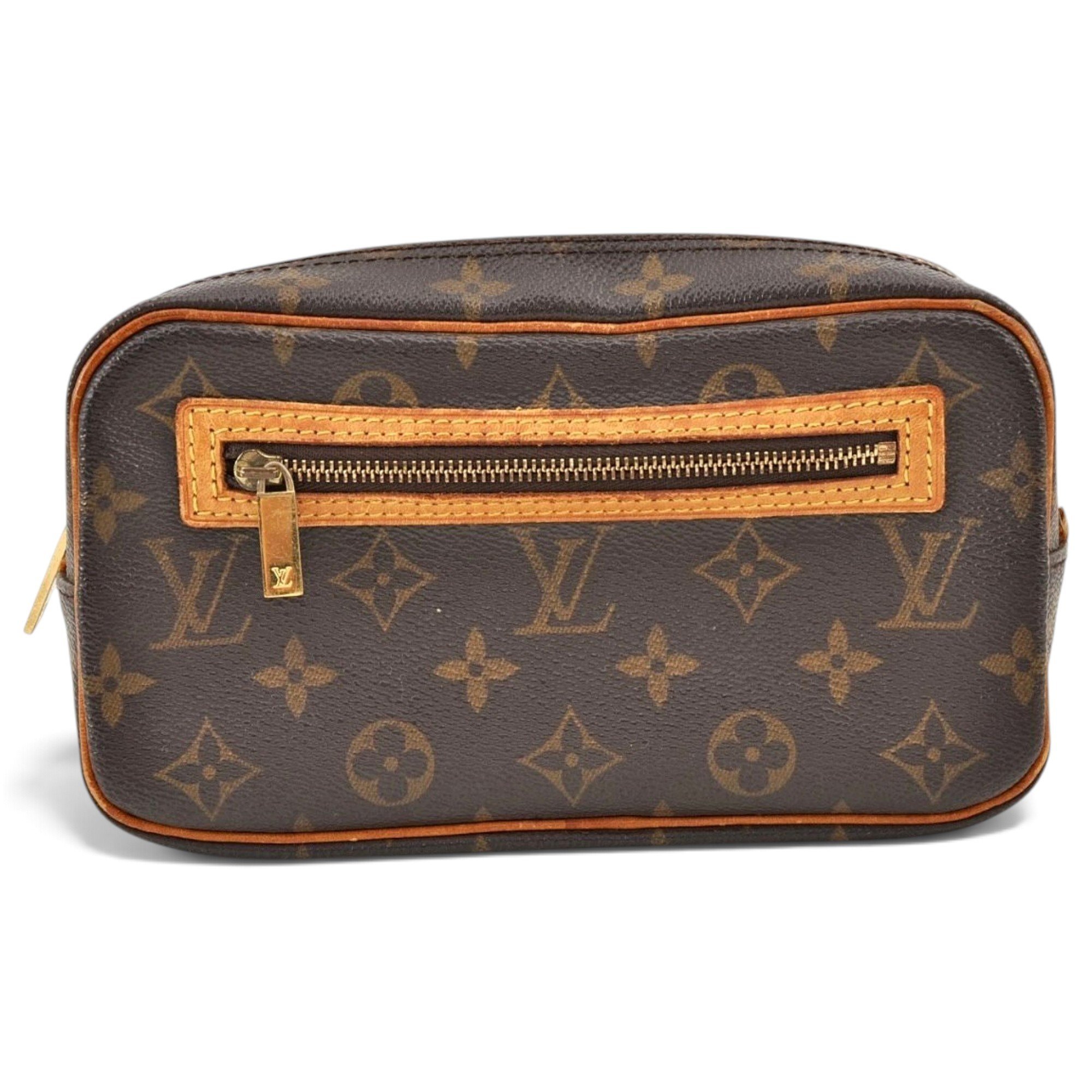 Leather clutch bag