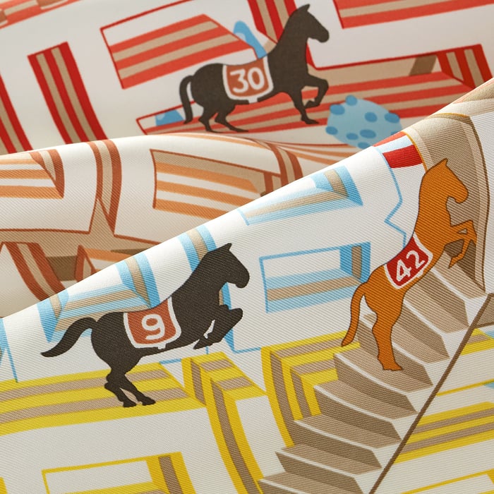 Hermès Horse Club Detail Scarf 45
