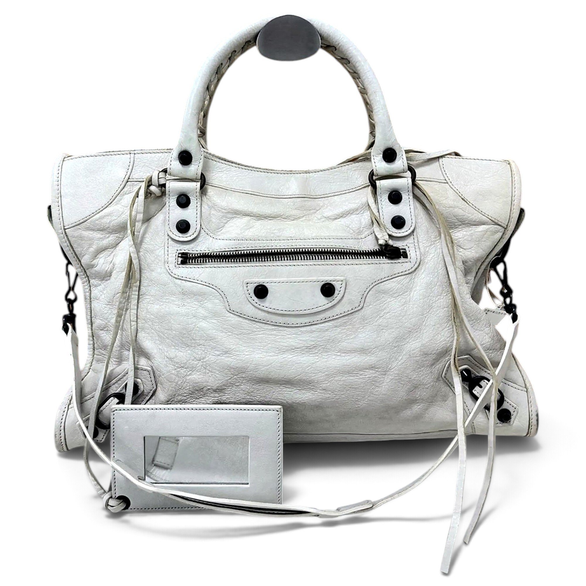 City leather handbag