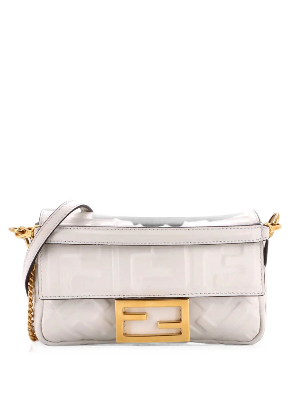 Baguette NM Bag Zucca Embossed Leather Mini crossbody bag
