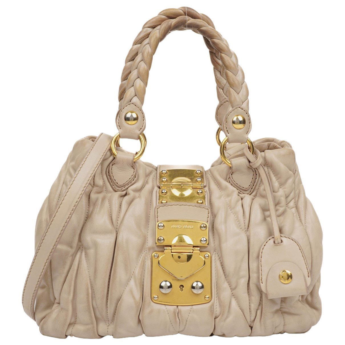 Matelassé leather handbag