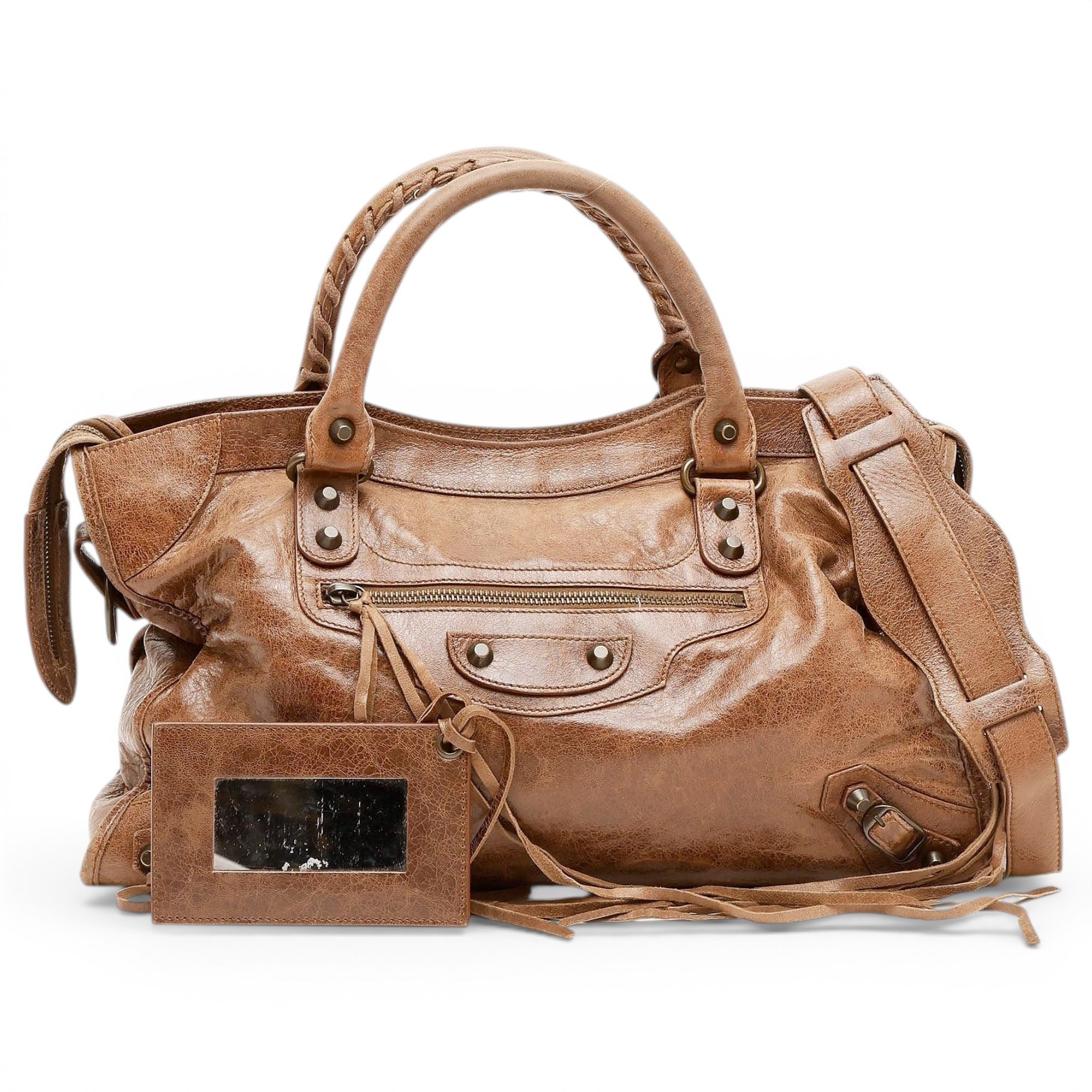 City leather crossbody bag