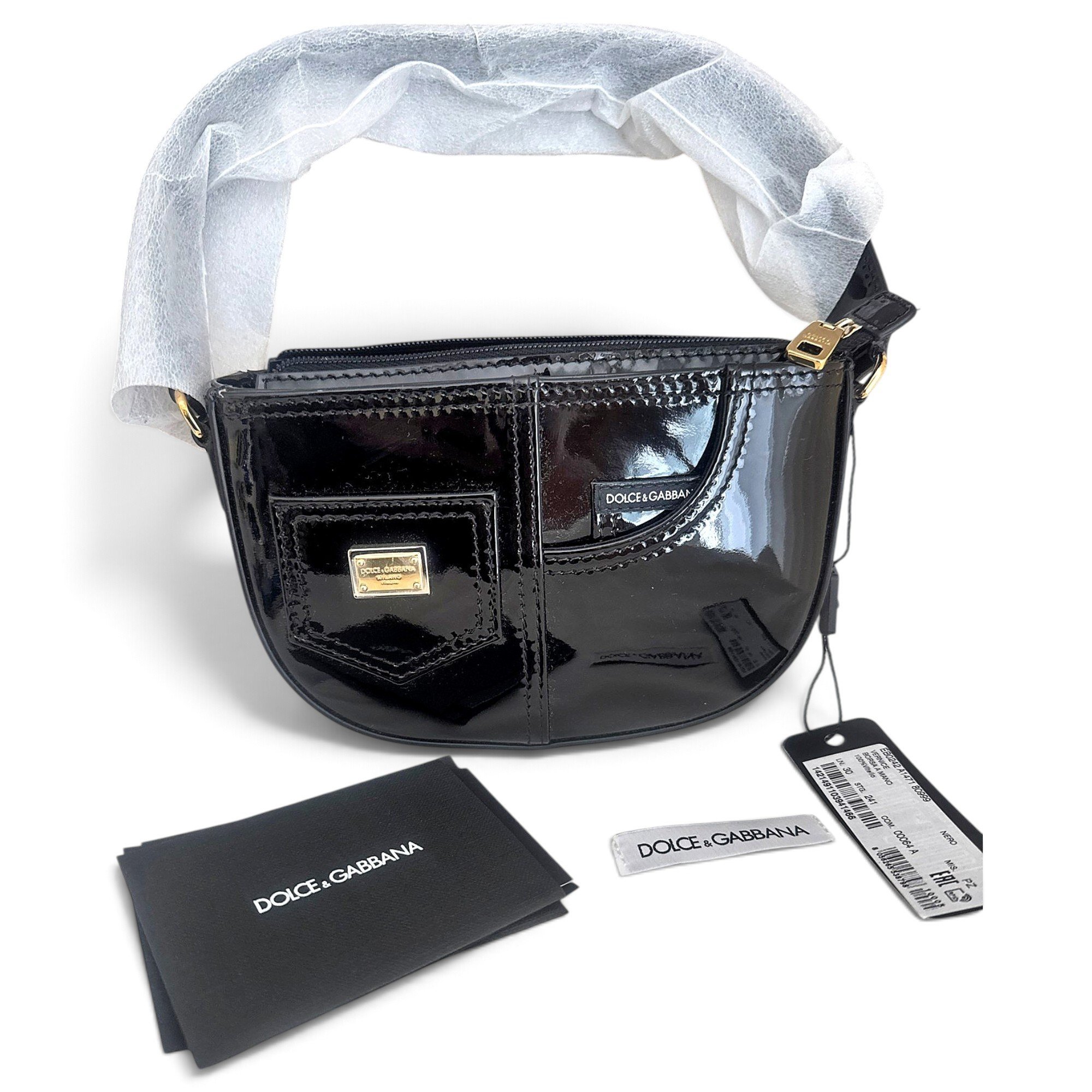 Welcome patent leather handbag
