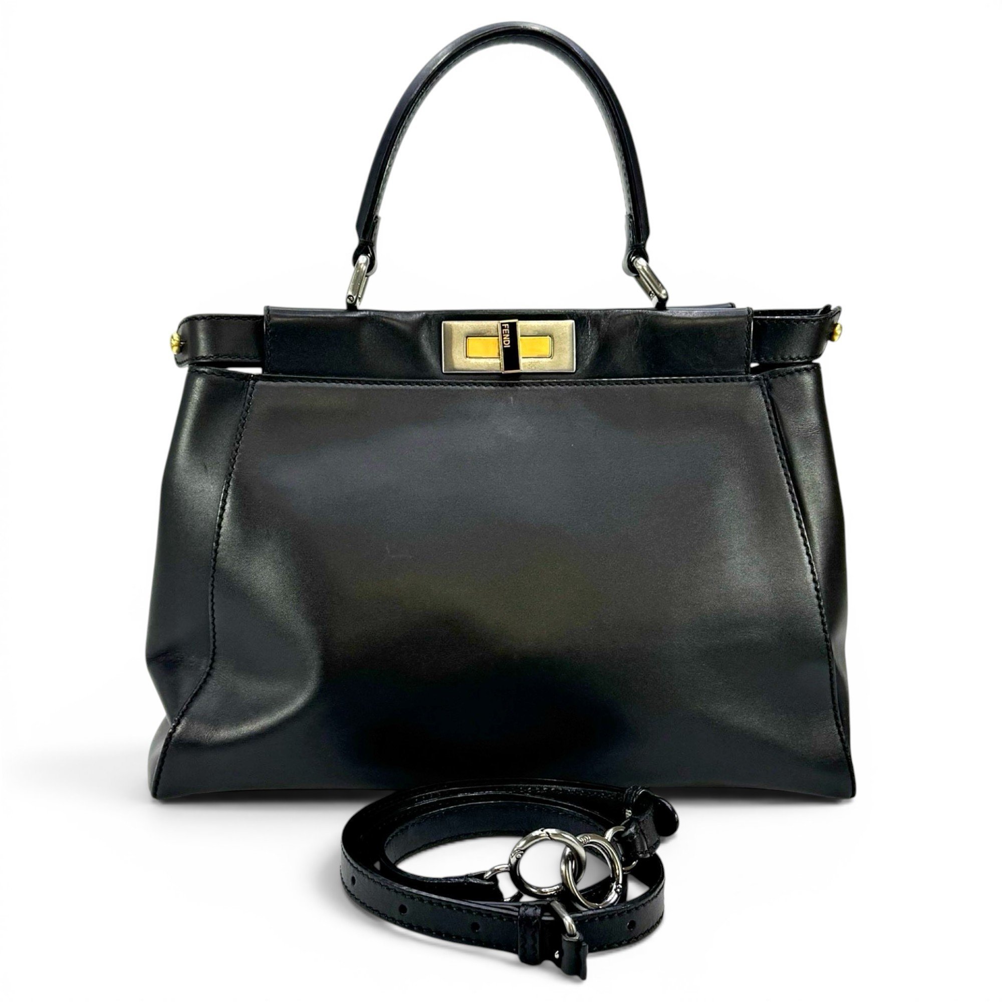 Peekaboo leather handbag