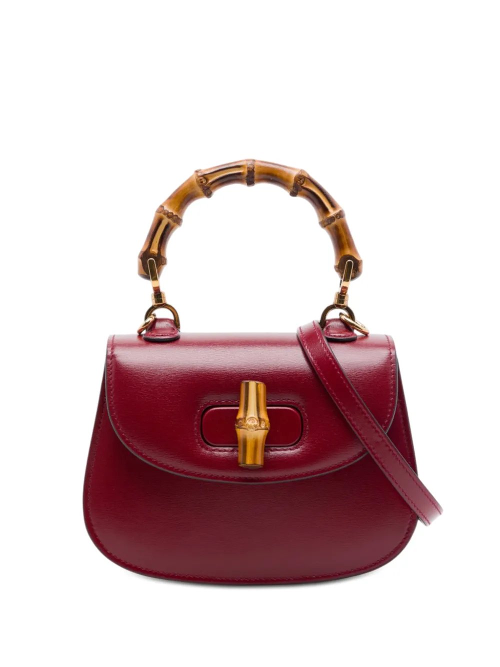 2016-2026 Mini Calfskin 1947 Bamboo Top Handle Bag satchel