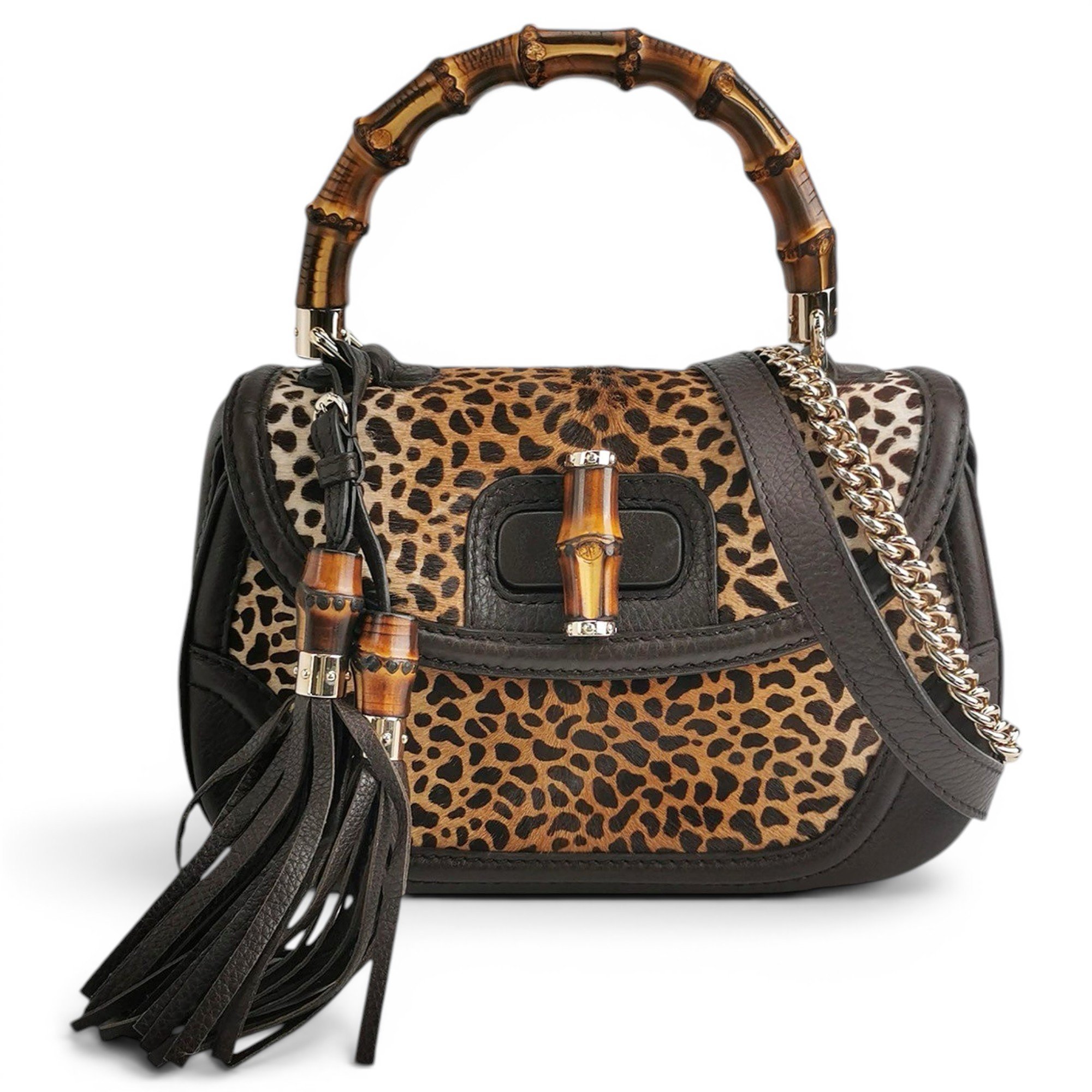 Bamboo leather handbag