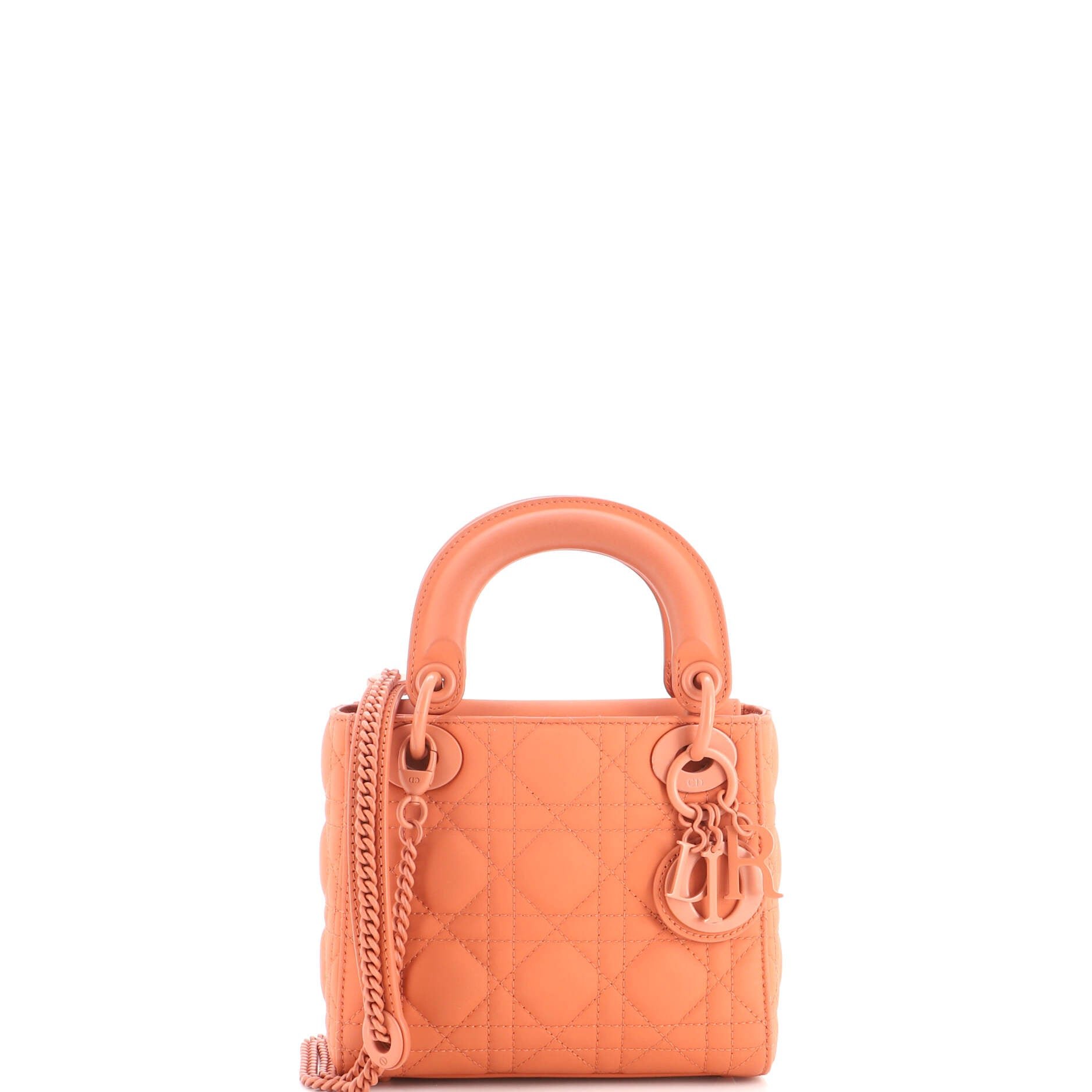 Ultra Matte Lady Dior Chain Bag Cannage Quilt Calfskin Mini