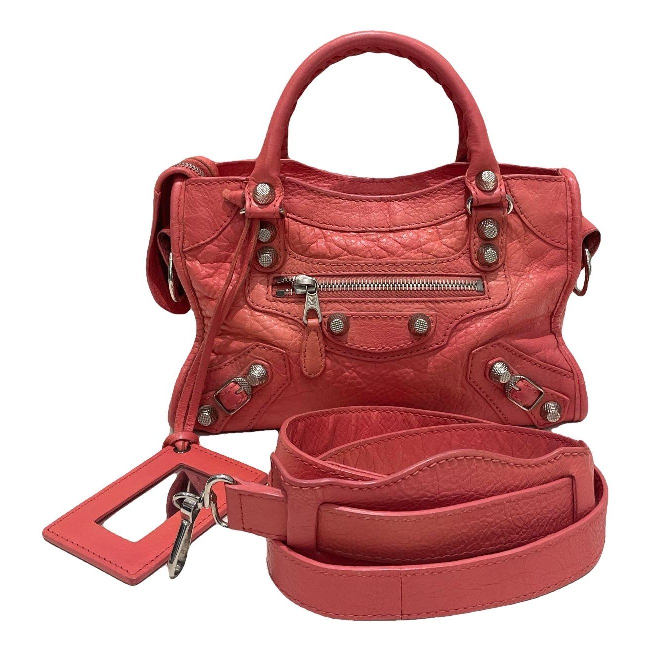 City leather handbag