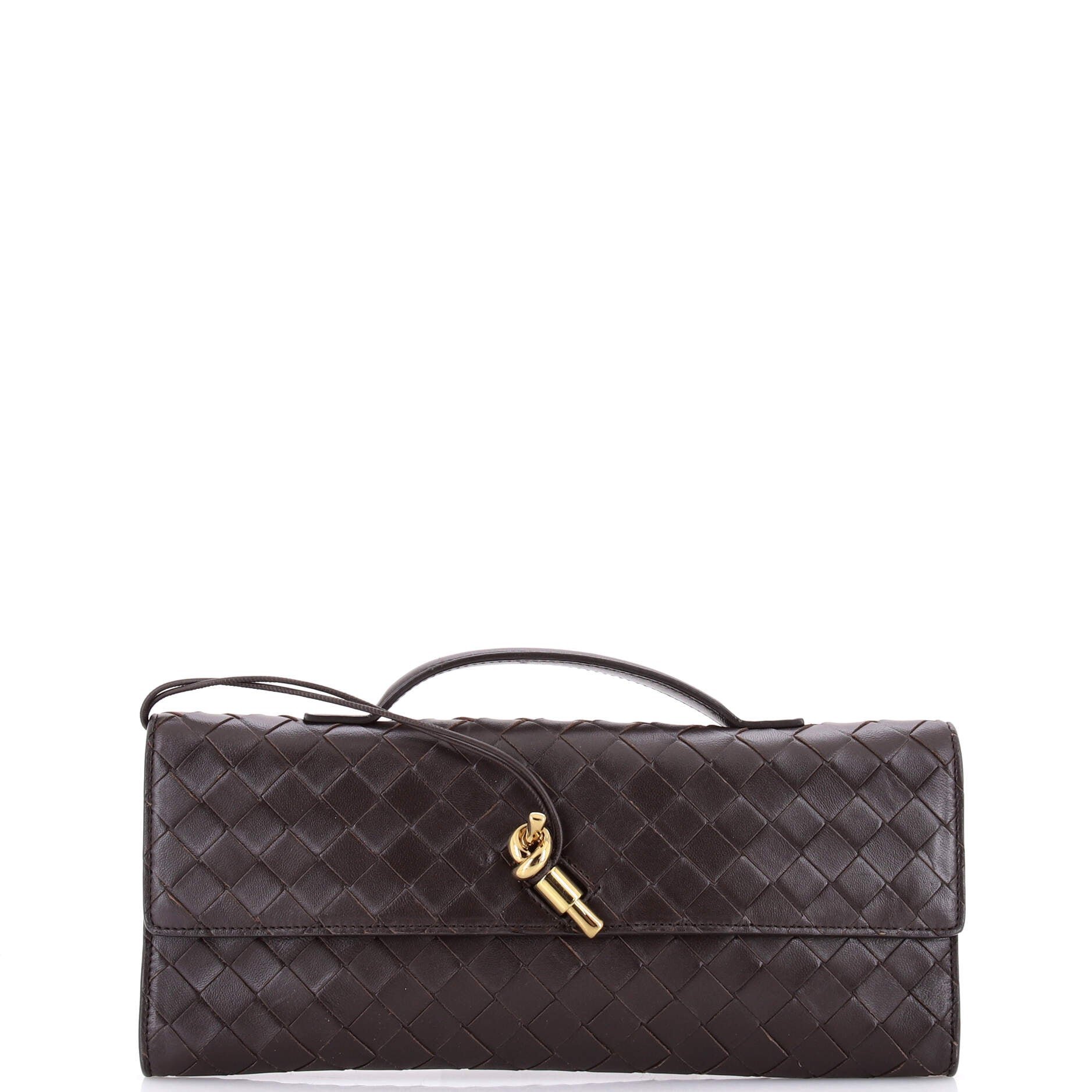 Andiamo Top Handle Clutch Intrecciato Nappa Long