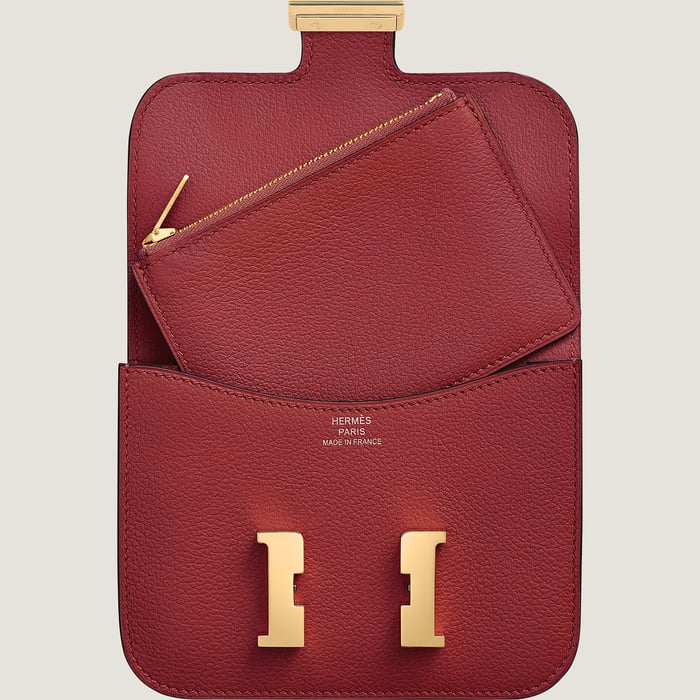 Rouge Grenat Constance Slim Wallet