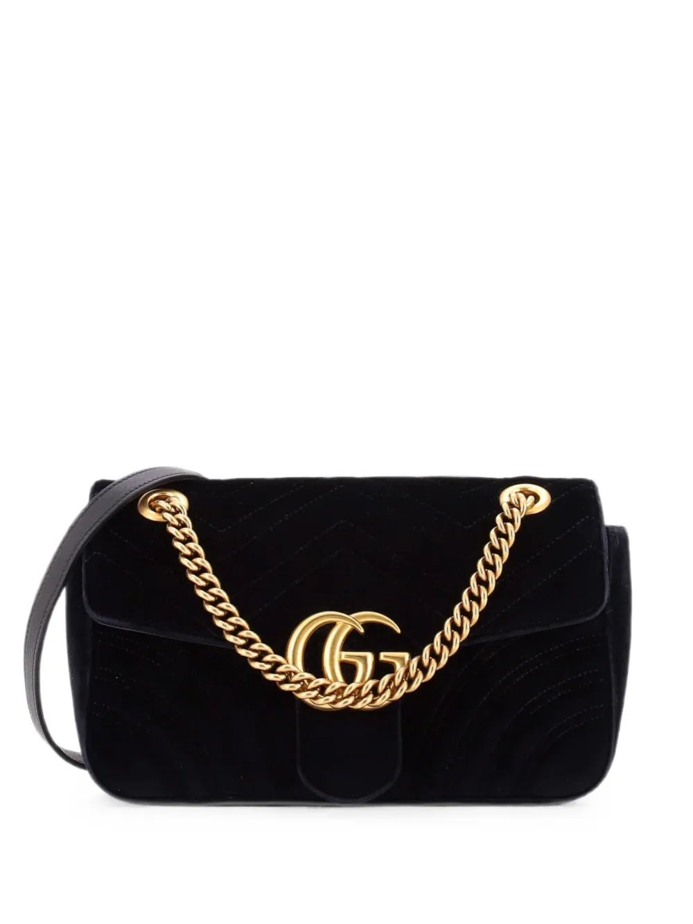GG Marmont Flap Bag Matelasse Velvet Small shoulder bag