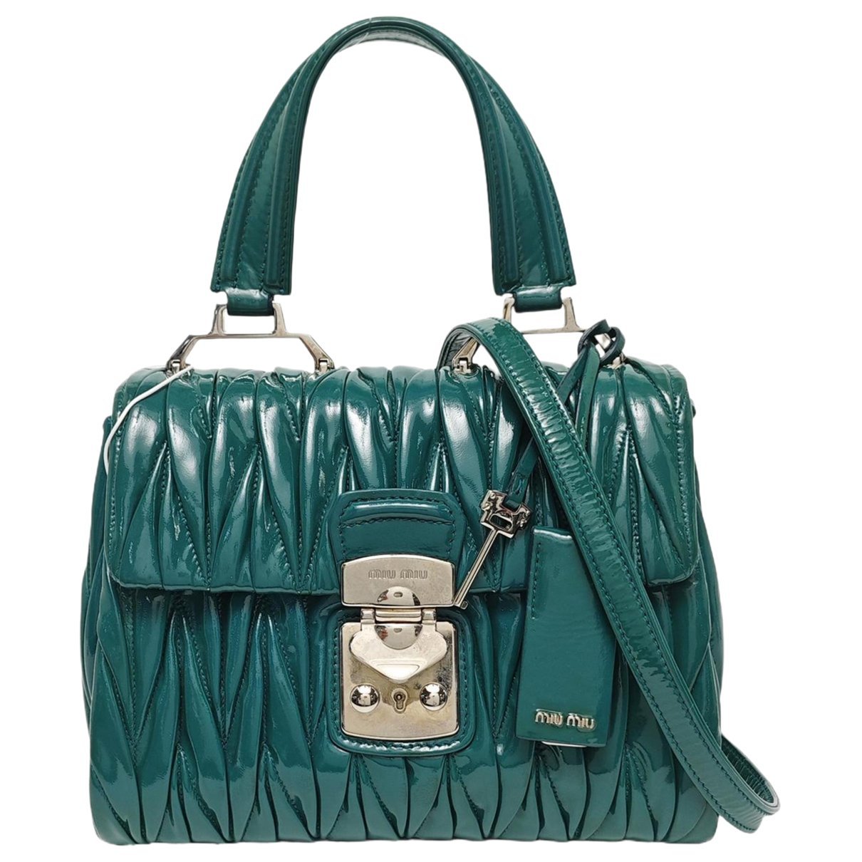 Patent leather handbag