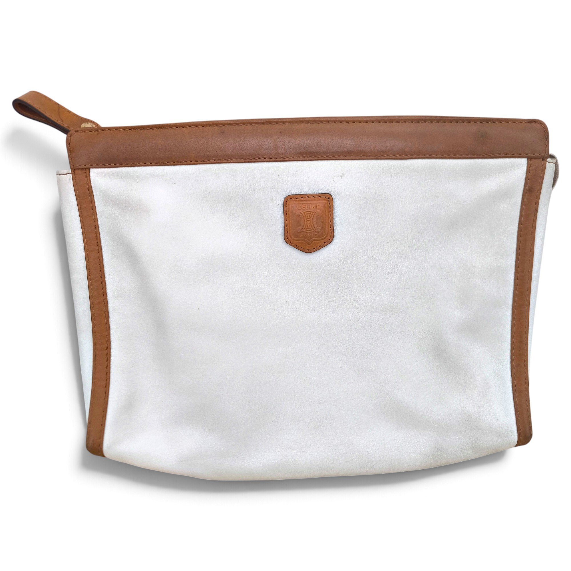 Leather clutch bag