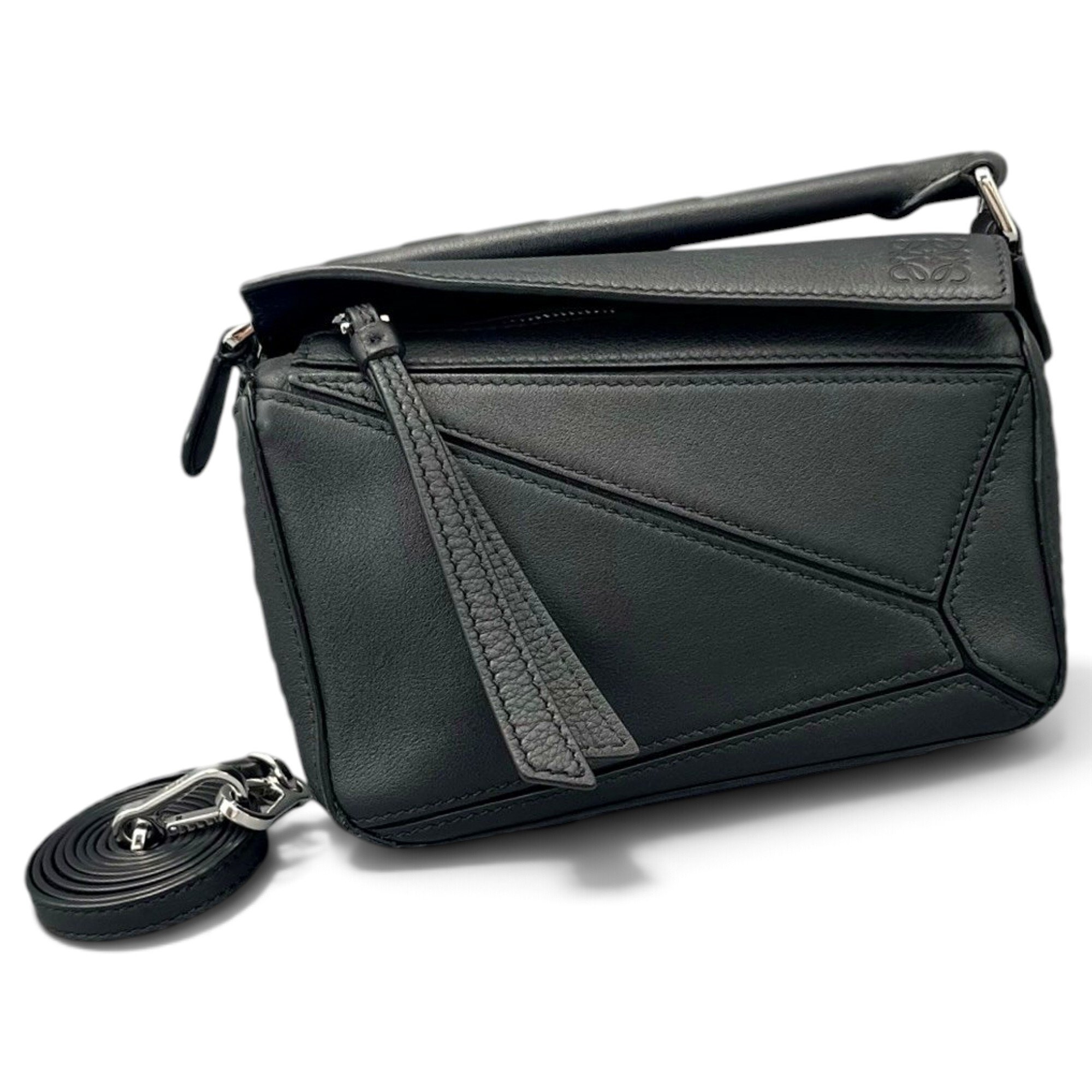 Puzzle leather handbag