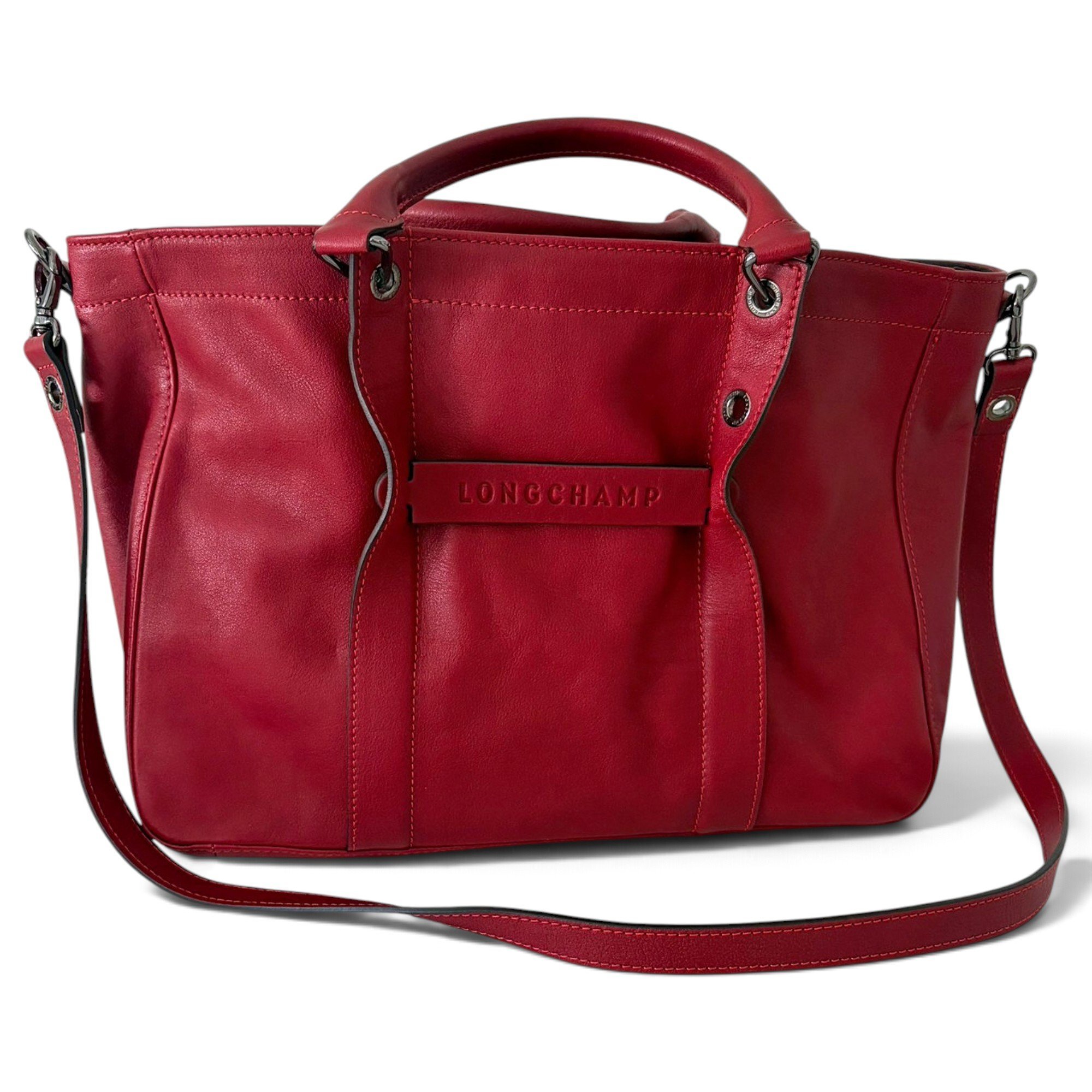 3D leather handbag