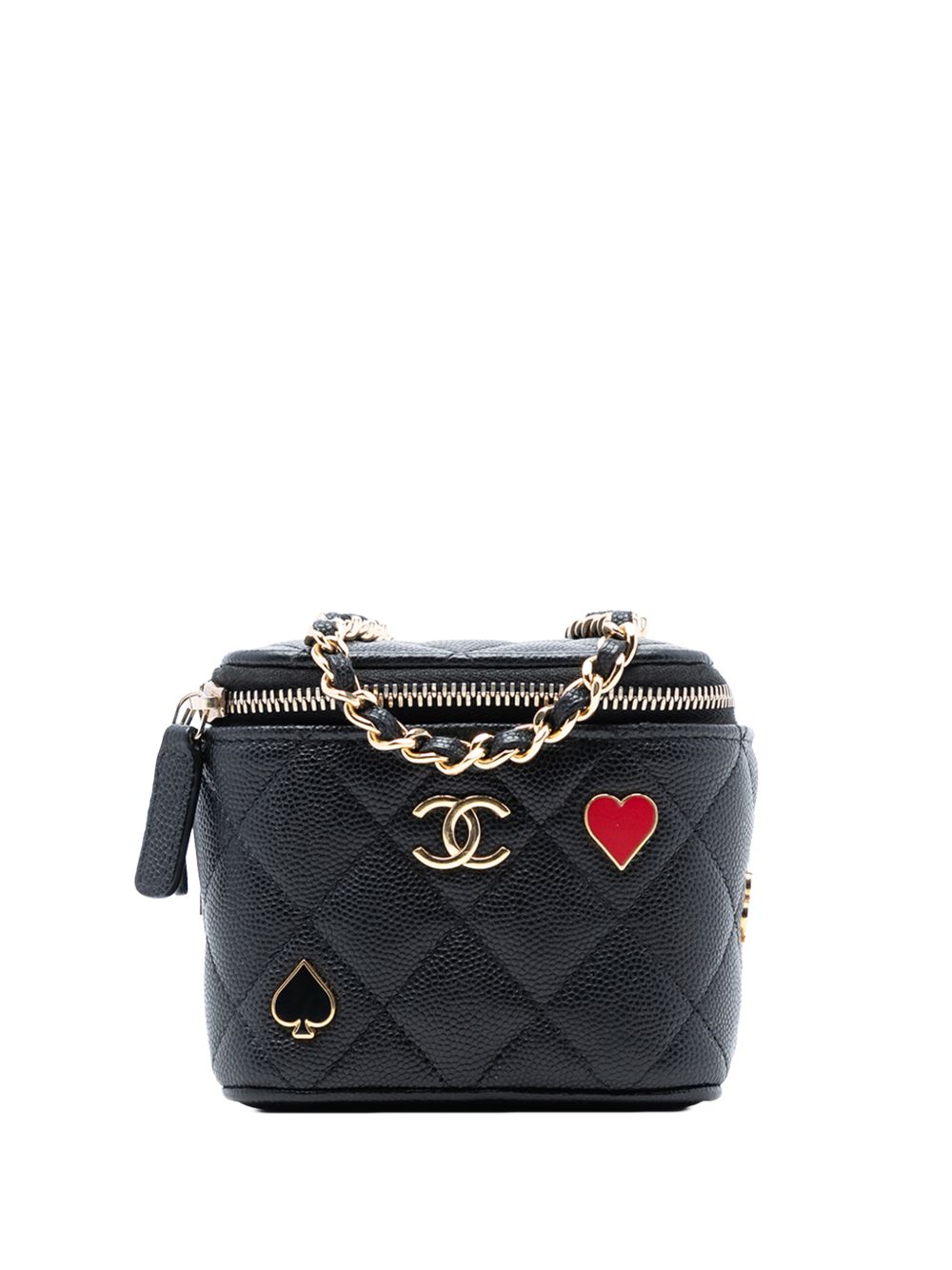 2021-2025 Mini Quilted Caviar Coco Casino Case vanity bag