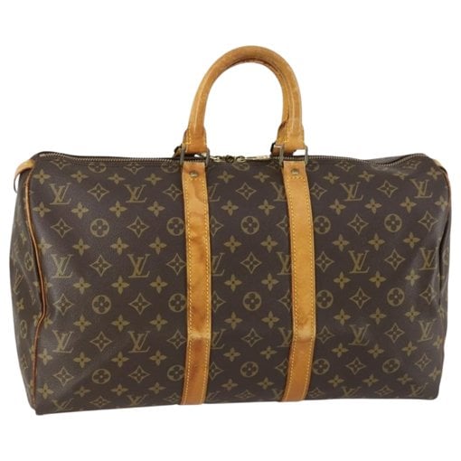 Keepall leather travel bag