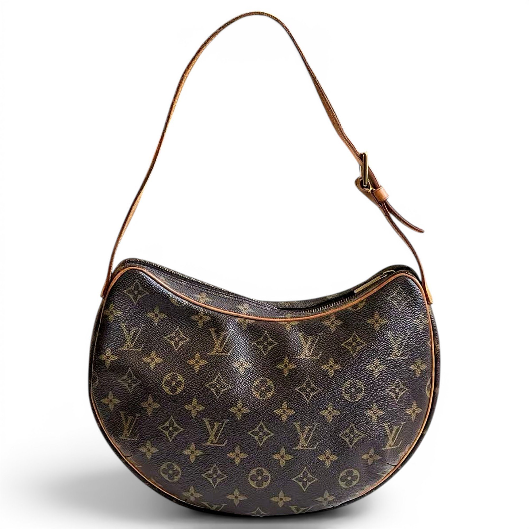 Croissant leather handbag