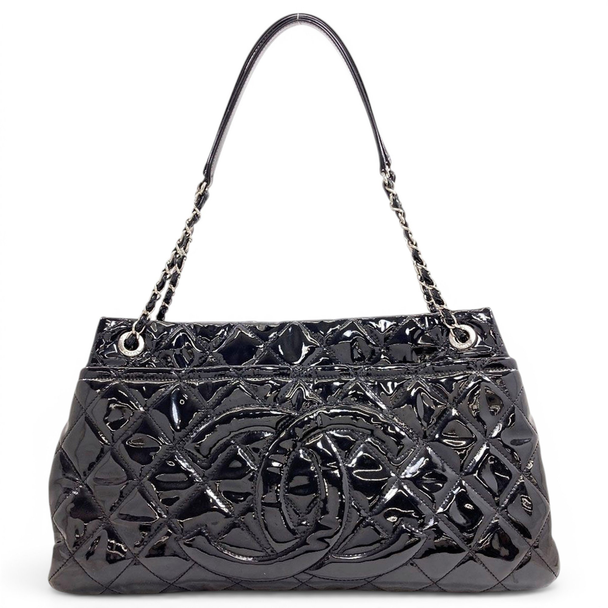 Patent leather tote