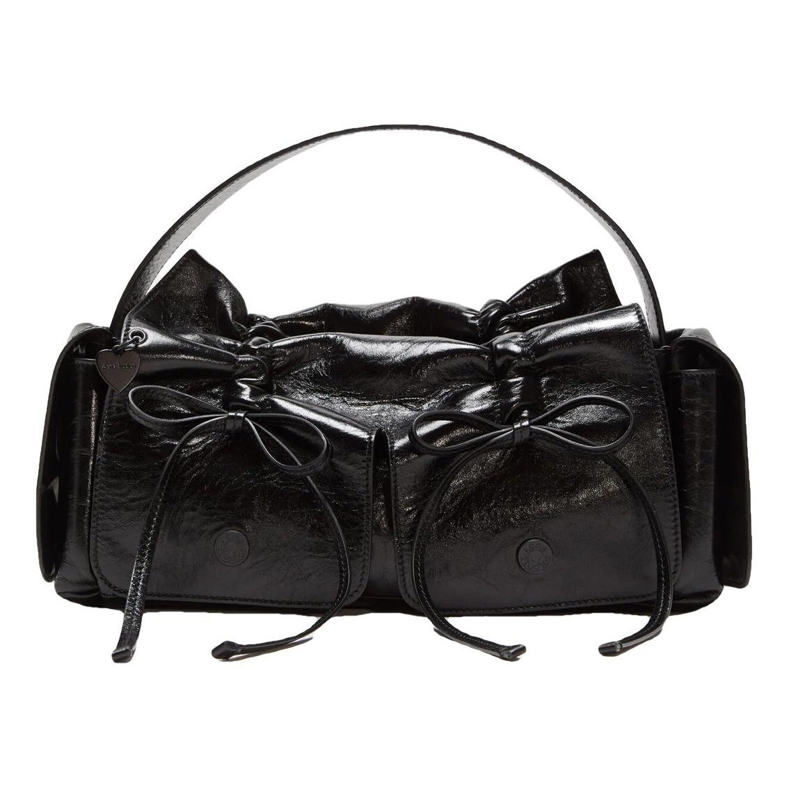 Multipocket leather handbag