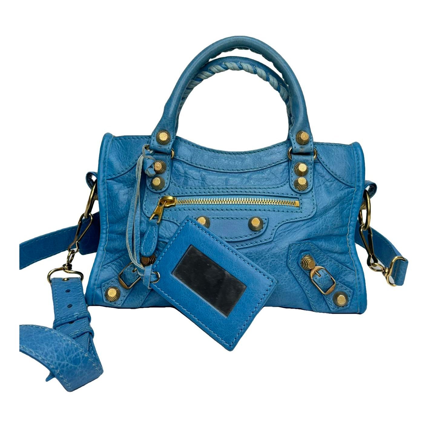 City leather handbag