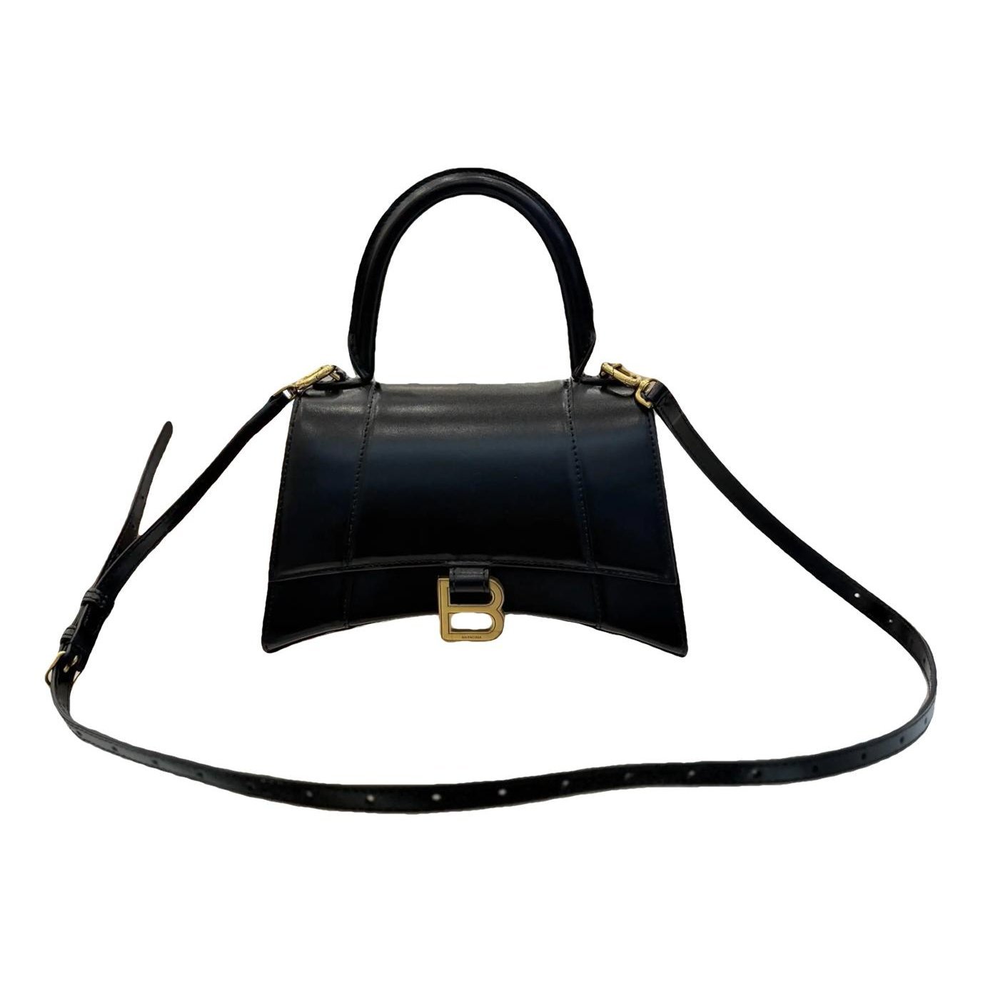 Hourglass leather crossbody bag