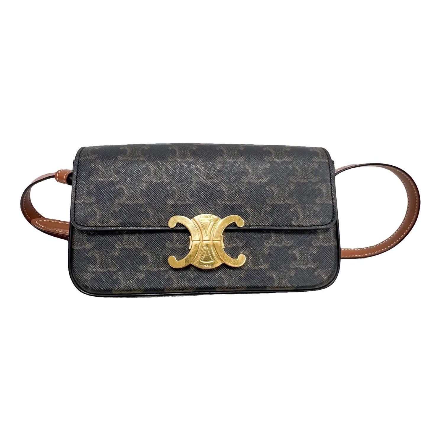 Triomphe vinyl handbag