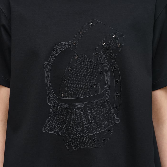 Noir Embroidered Flared T-shirt